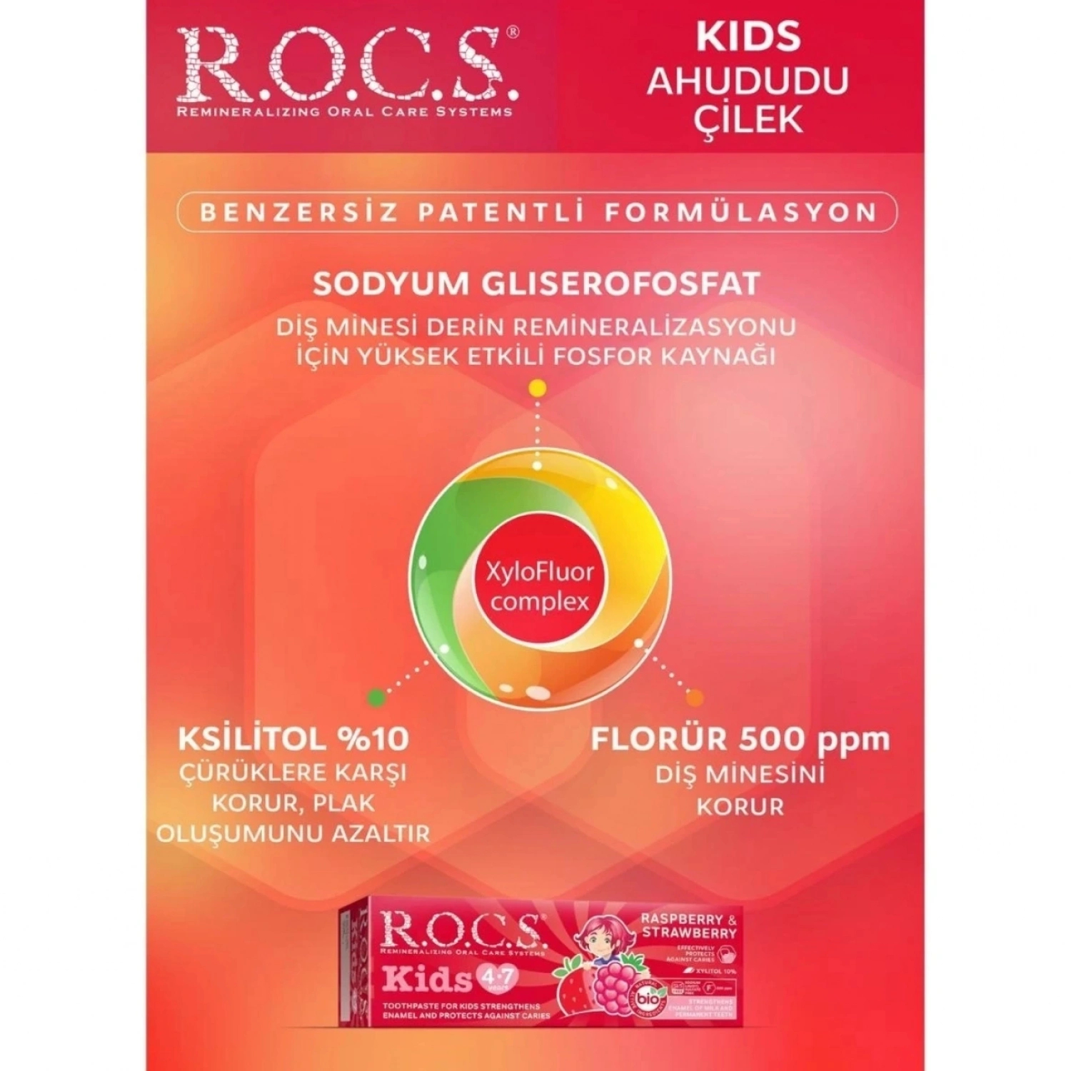 R.O.C.S Anne & Çocuk Hassas Diş Bakım Seti – Sensitive & Ahududu Çilek (4-7 Yaş)