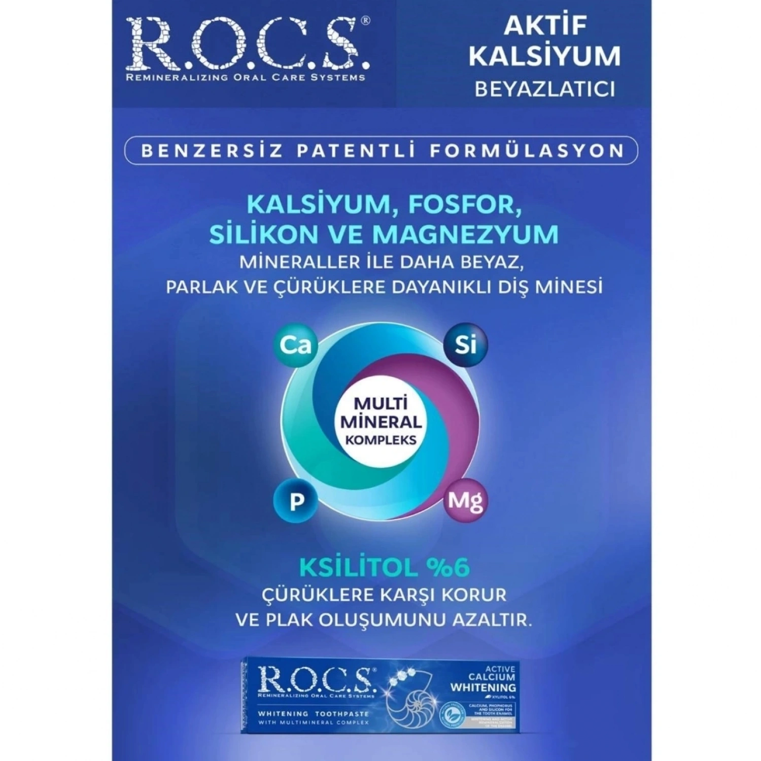 R.O.C.S Anne & Çocuk Diş Bakım Seti – Aktif Kalsiyum & Meyve Külahı (3-7 Yaş)