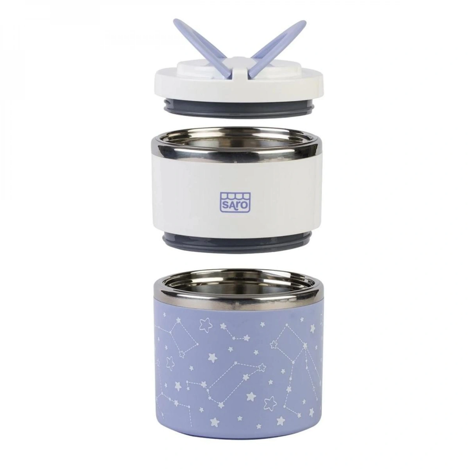 Saro Isı Yalıtımlı İki Katlı Yemek Termosu 820ml - Yeşil