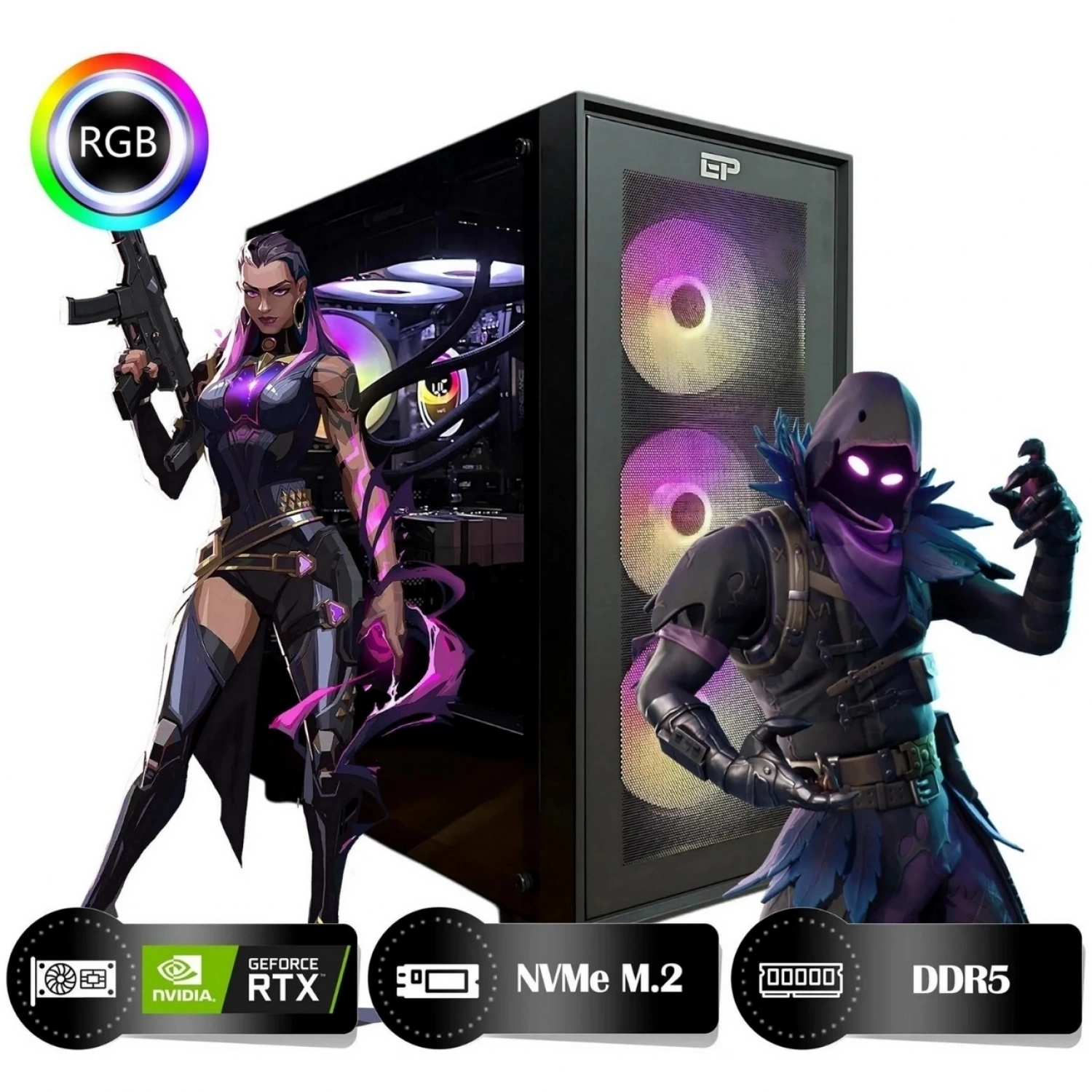 HYPER ROCKET Peak HRA323060 Ryzen 5 7500F 32GB Ram 1TB Nvme M.2 SSD RTX3060 12GB Masaüstü Oyuncu Bilgisayarı