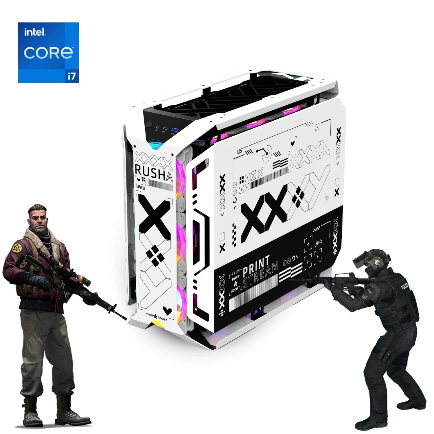 HYPER ROCKET X-ERA PRO Intel Core i7-13700F 16GB Ram 1TB NV3 M.2 SSD RTX5060 8GB Masaüstü Oyuncu Bilgisayarı