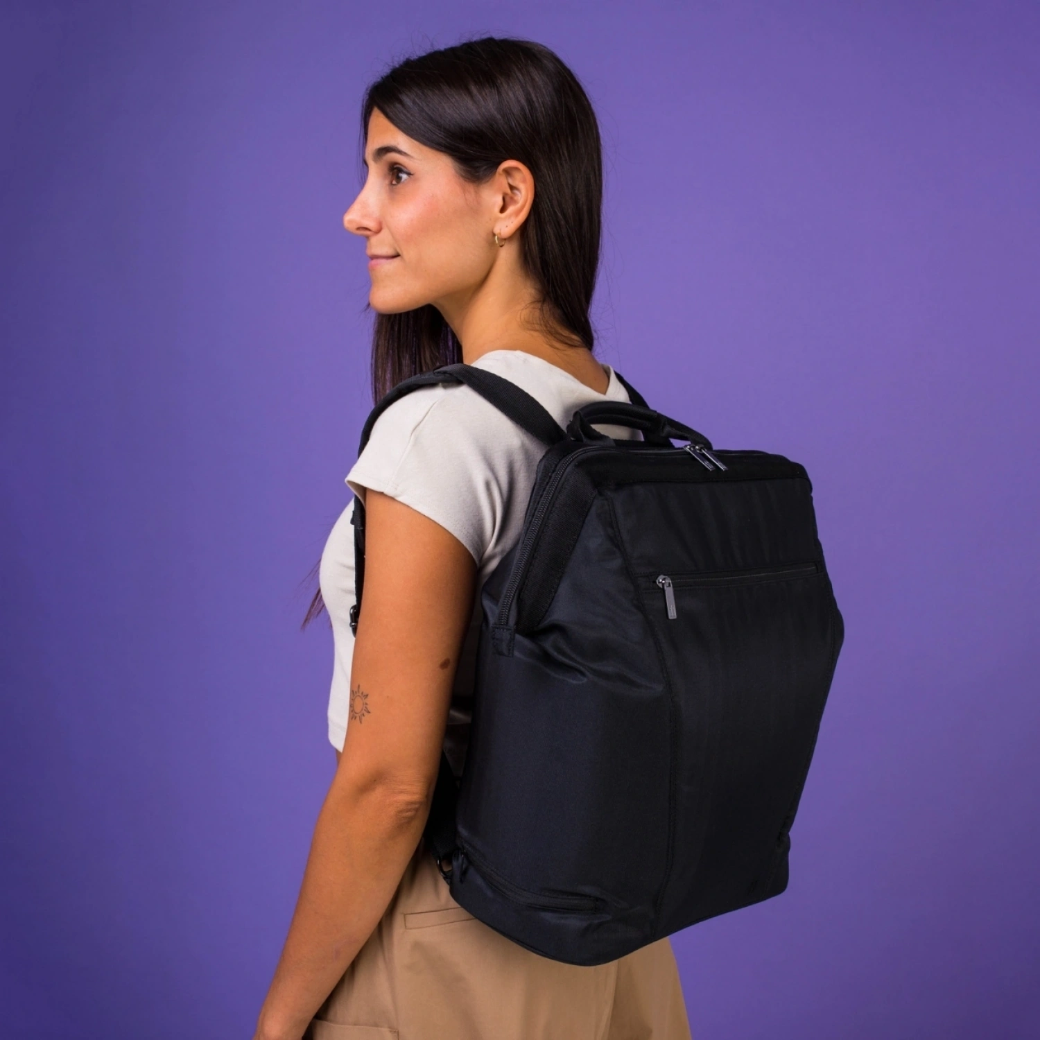 Nikidom Anne Bebek Bakım Çantası - Siyah | Miniboni Müslin Emzirme Örtüsü Hediye