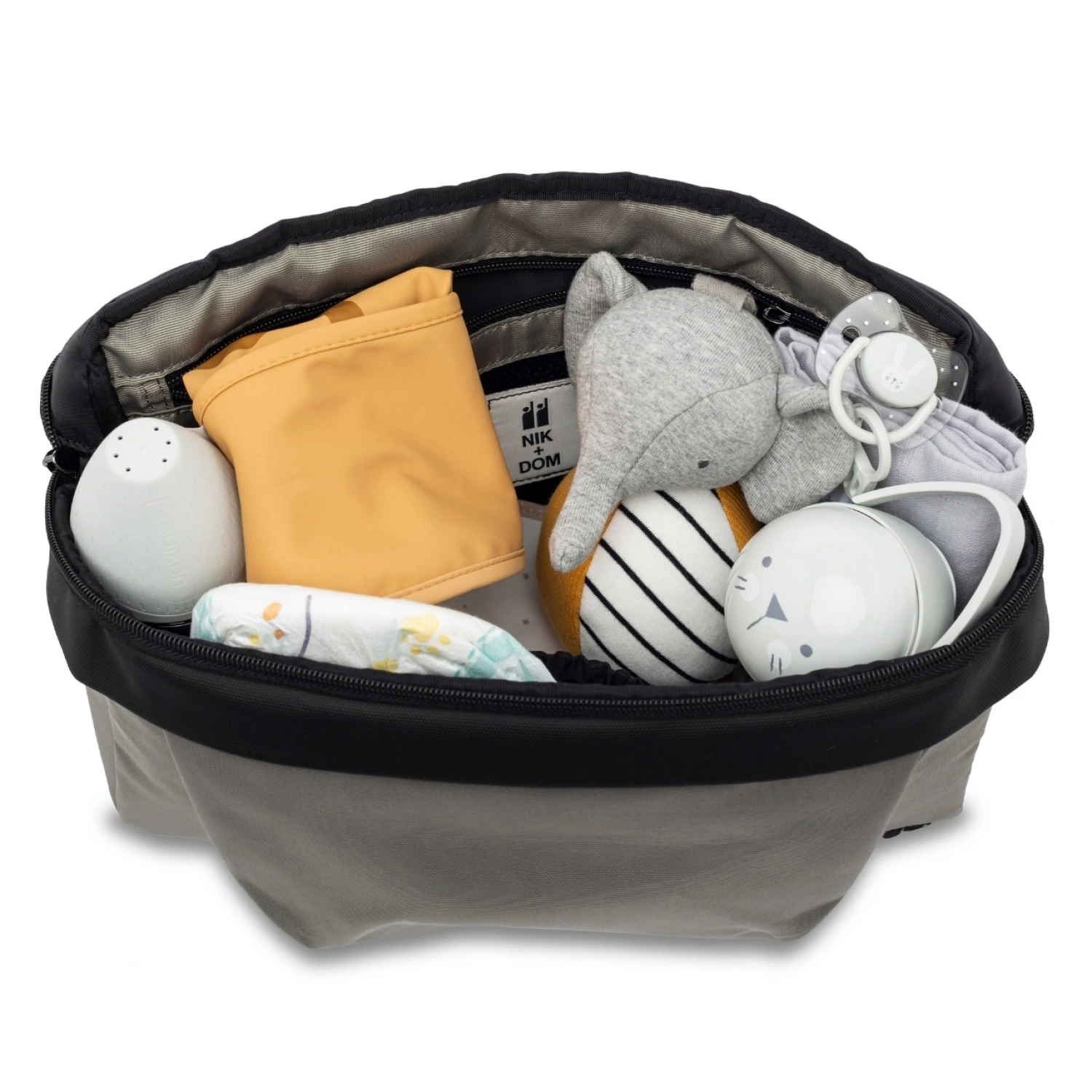 Nikidom Organizer Anne Bebek Bakım Çantası - Yağ Yeşili | Miniboni Müslin Emzirme Örtüsü Hediye