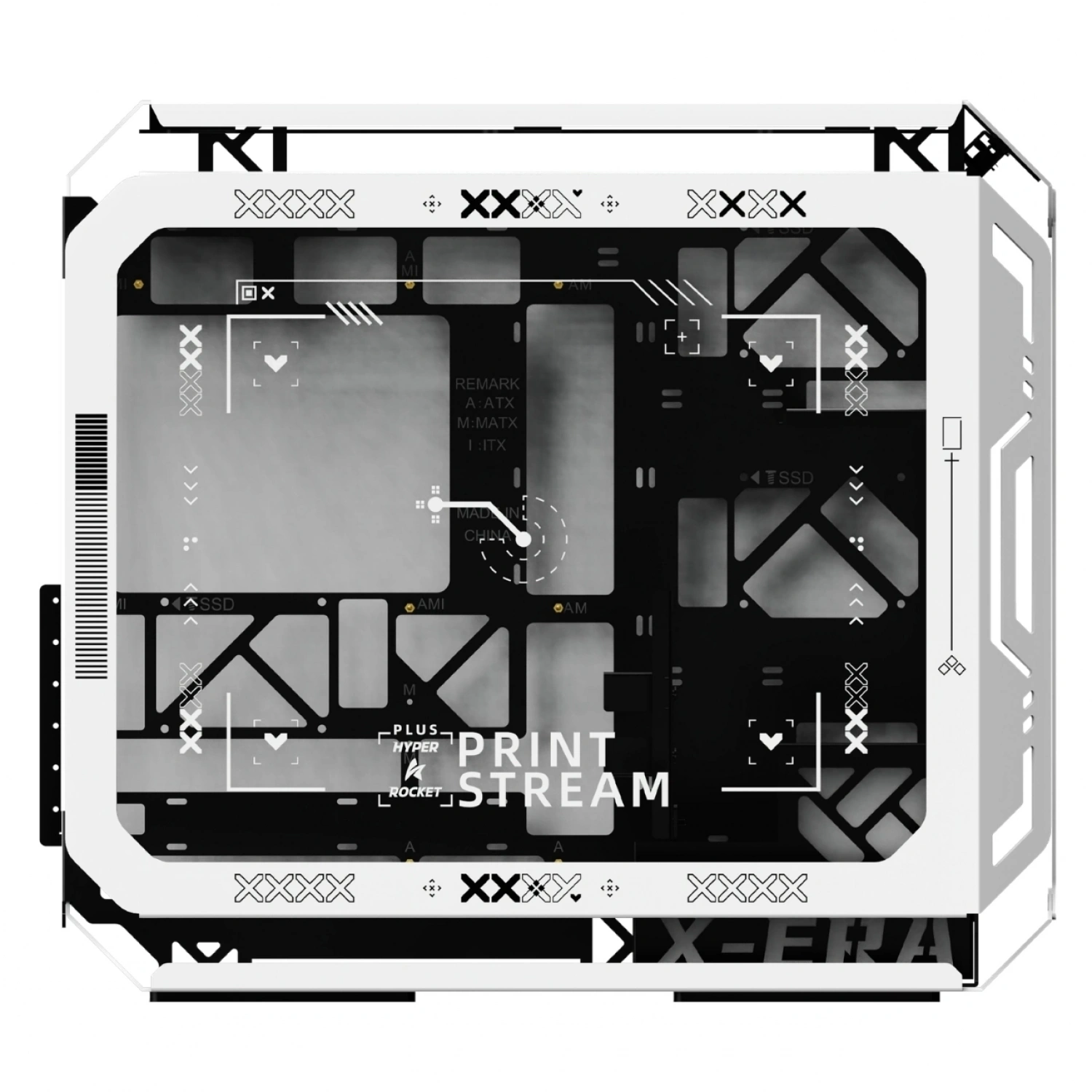 Hyper Rocket X-ERA PRO ATX 7 Argb Fan Beyaz Oyuncu Kasası