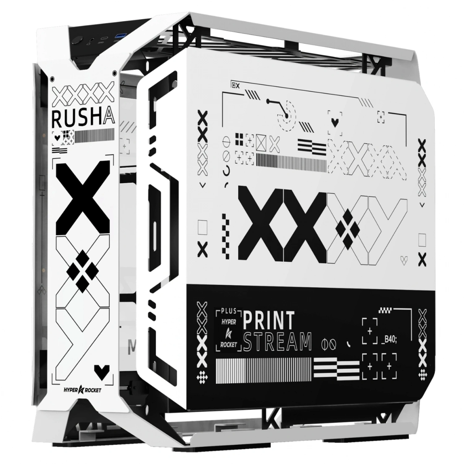 Hyper Rocket X-ERA PRO ATX 7 Argb Fan Beyaz Oyuncu Kasası