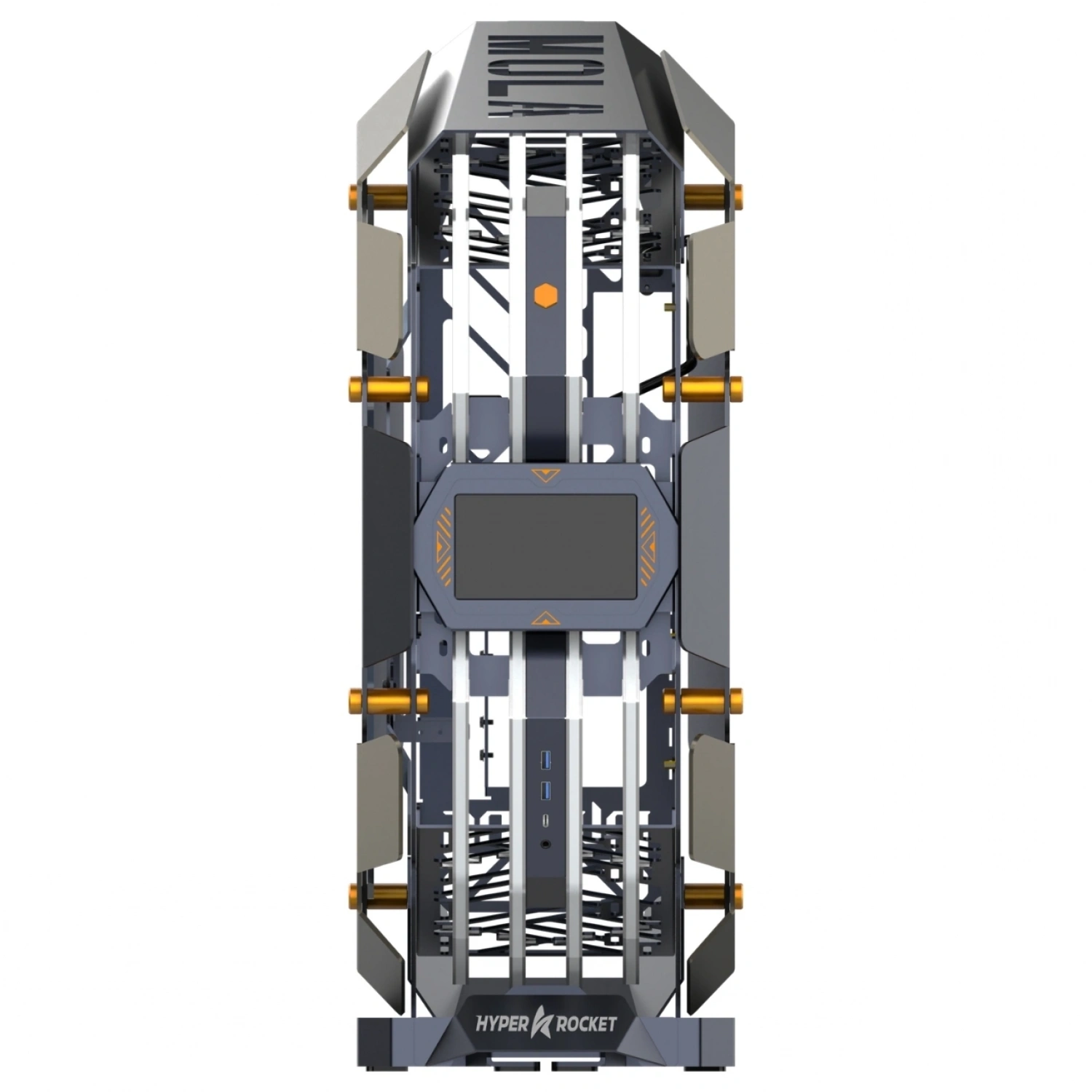 Hyper Rocket MOLA E-ATX 4 Argb Fan RGB Open Style Fantastik Oyuncu Kasası