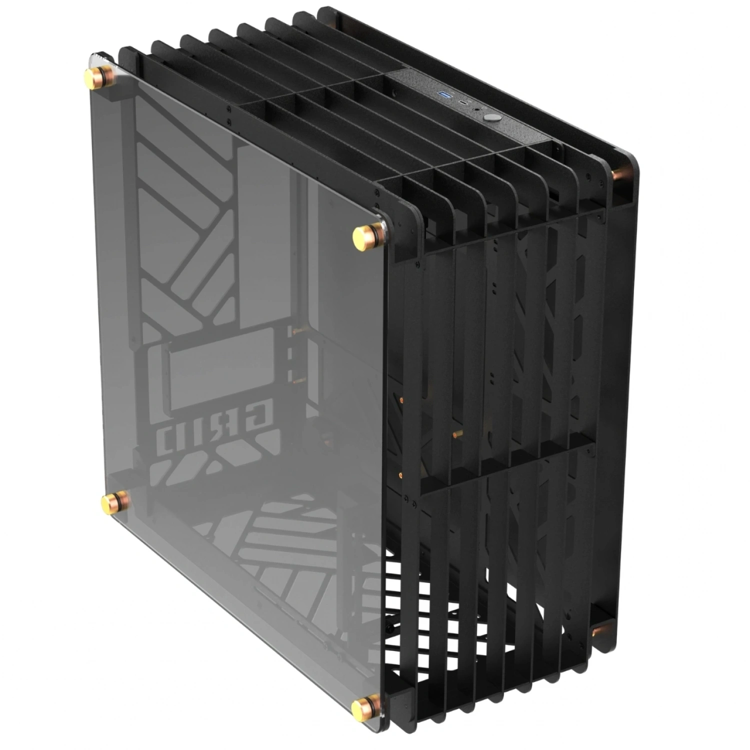 Hyper Rocket GRID M-ATX M-ITX Gaming Open Frame Siyah Oyuncu Kasası