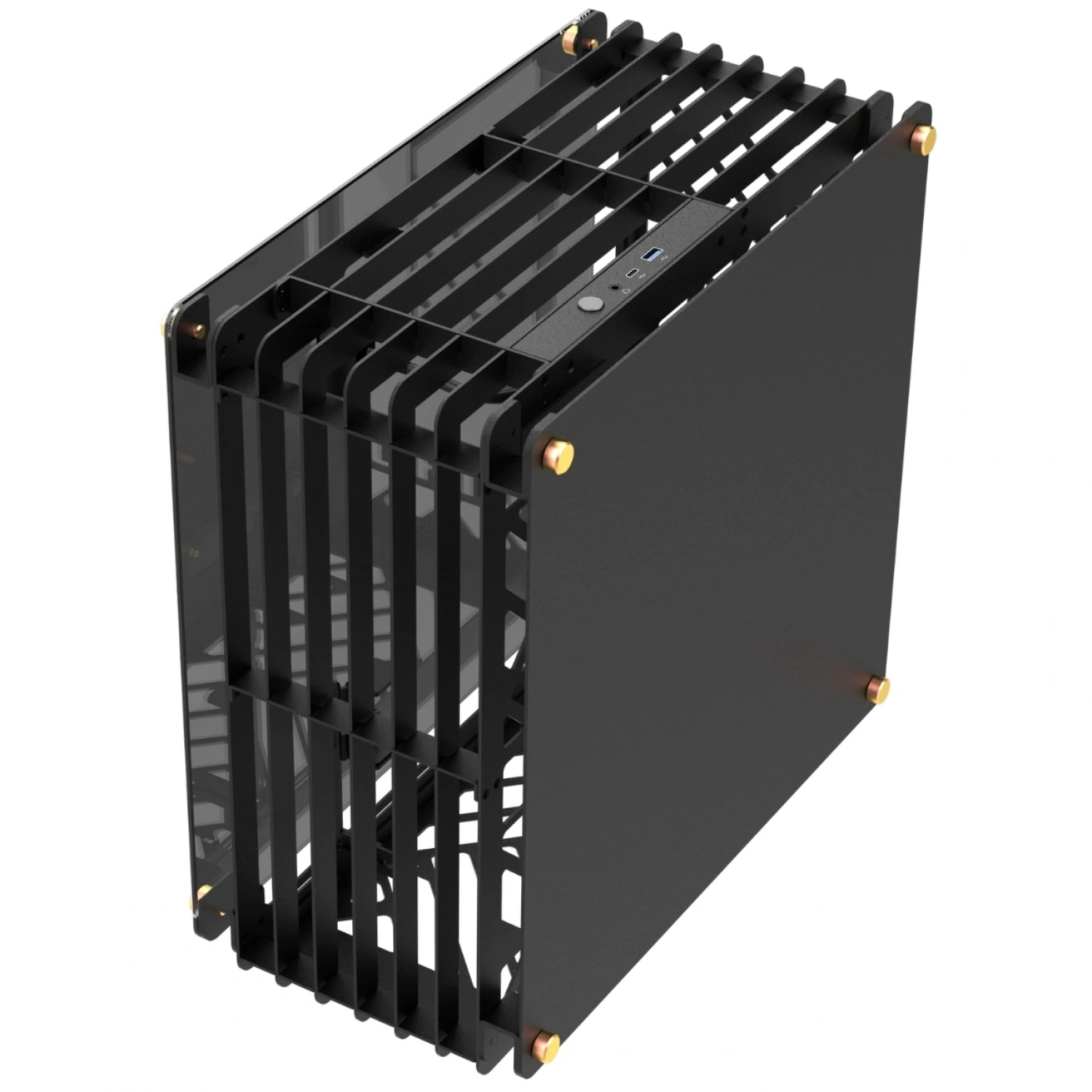 Hyper Rocket GRID M-ATX M-ITX Gaming Open Frame Siyah Oyuncu Kasası