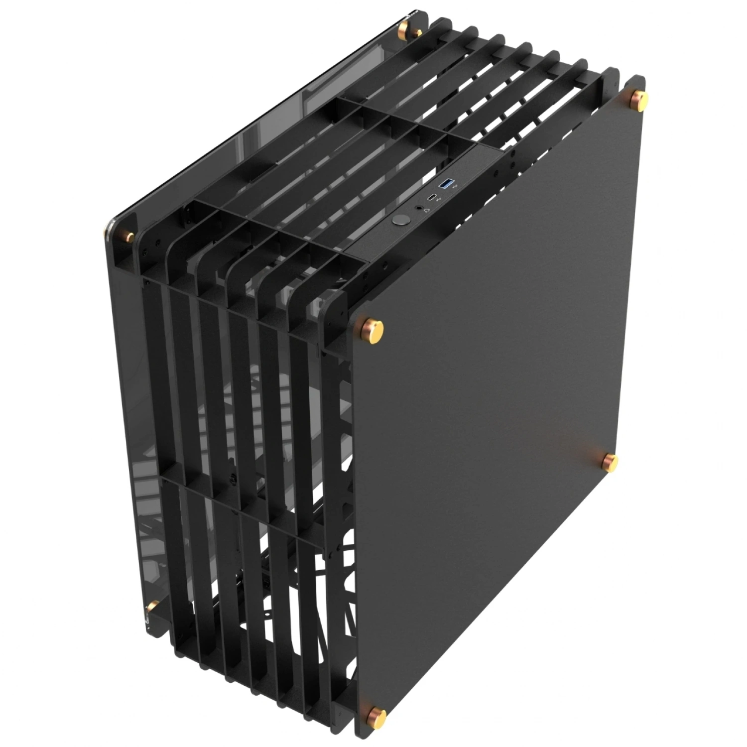 Hyper Rocket GRID M-ATX M-ITX Gaming Open Frame Siyah Oyuncu Kasası