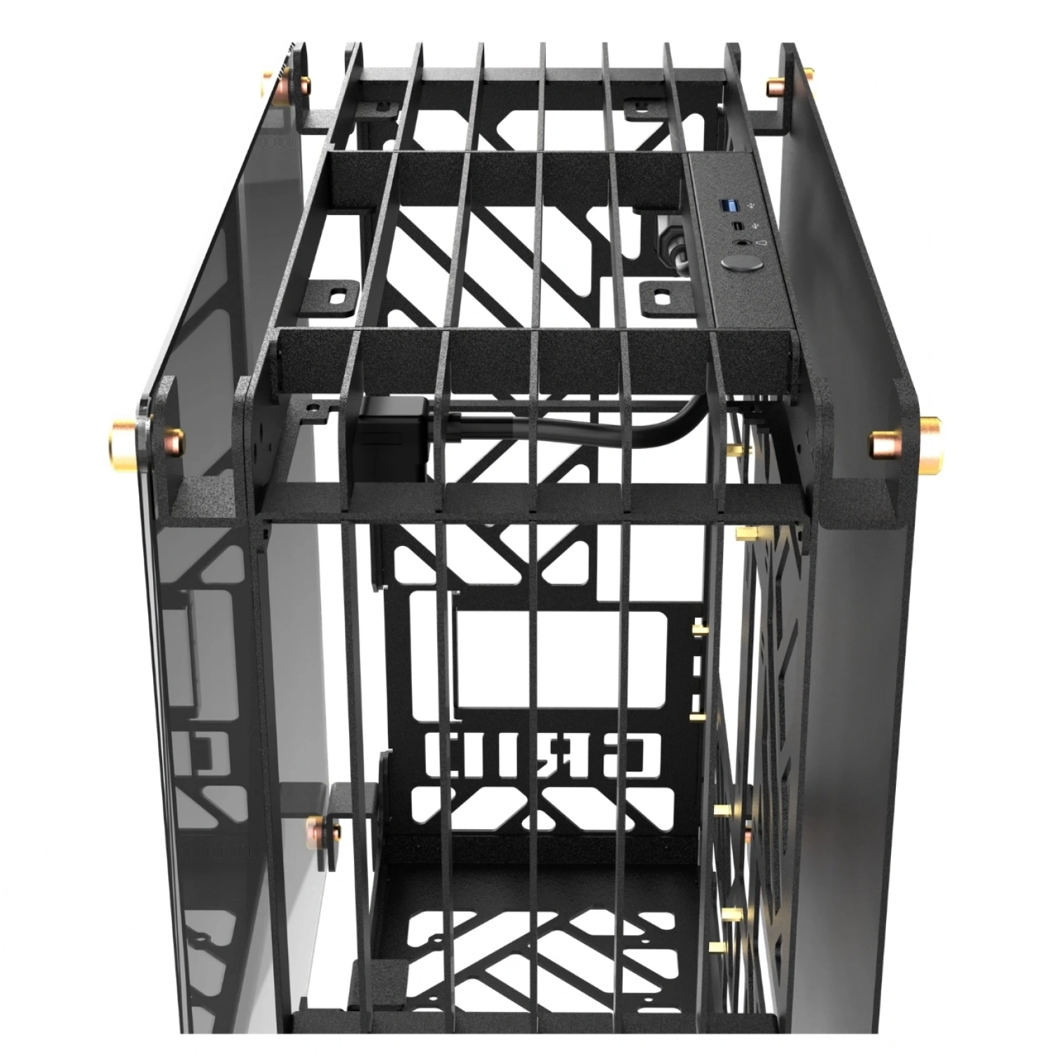 Hyper Rocket GRID M-ATX M-ITX Gaming Open Frame Siyah Oyuncu Kasası