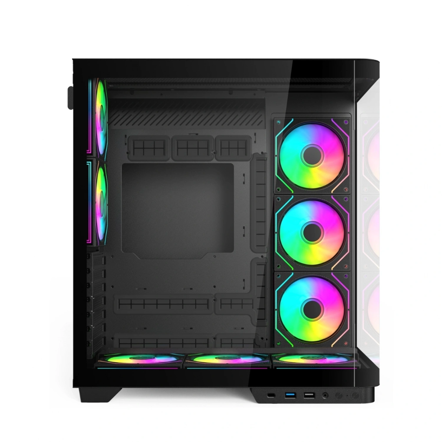 Hyper Rocket V335R ATX 8 Argb Fan 850W PSU Siyah Oyuncu Kasası