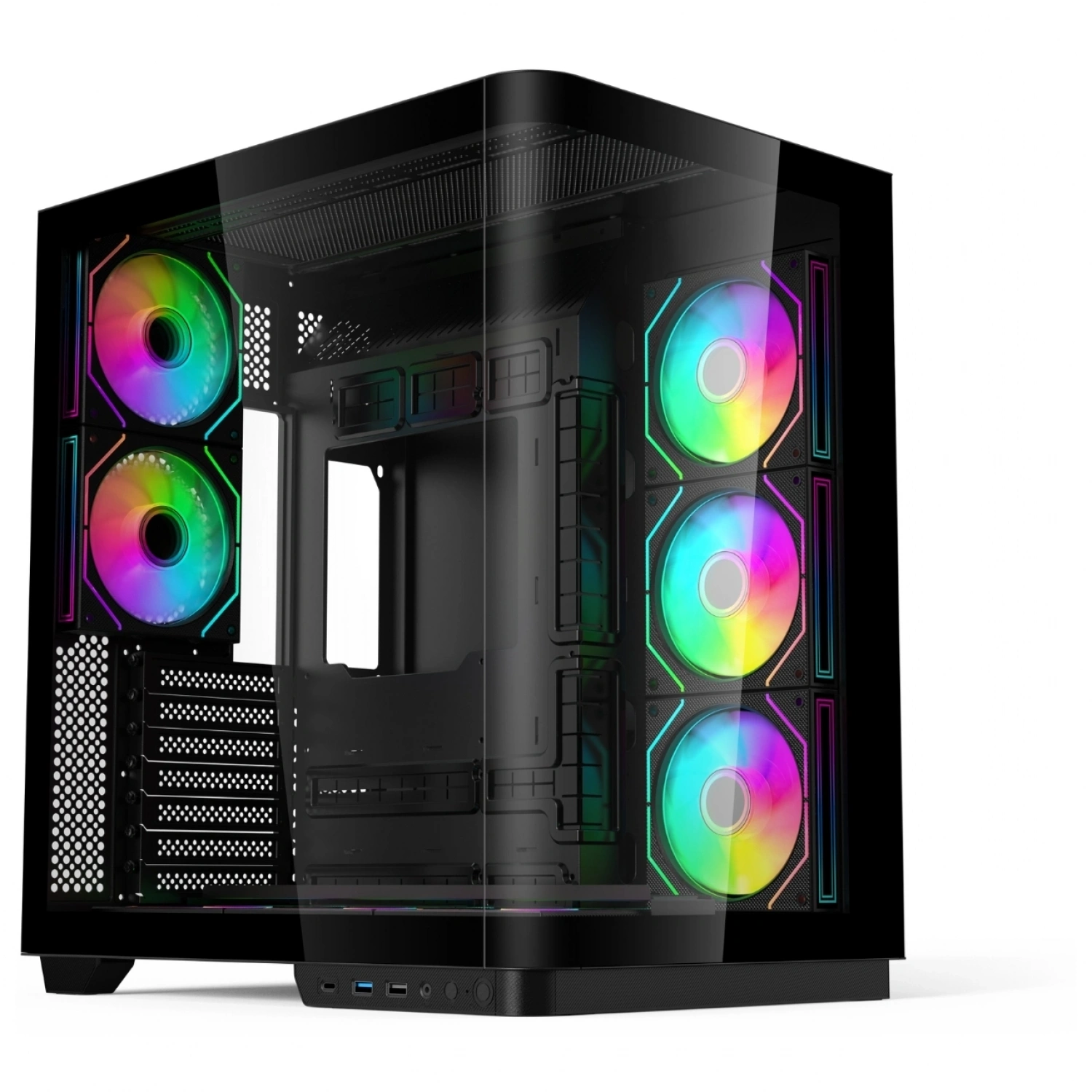 Hyper Rocket V335R ATX 8 Argb Fan 850W PSU Siyah Oyuncu Kasası