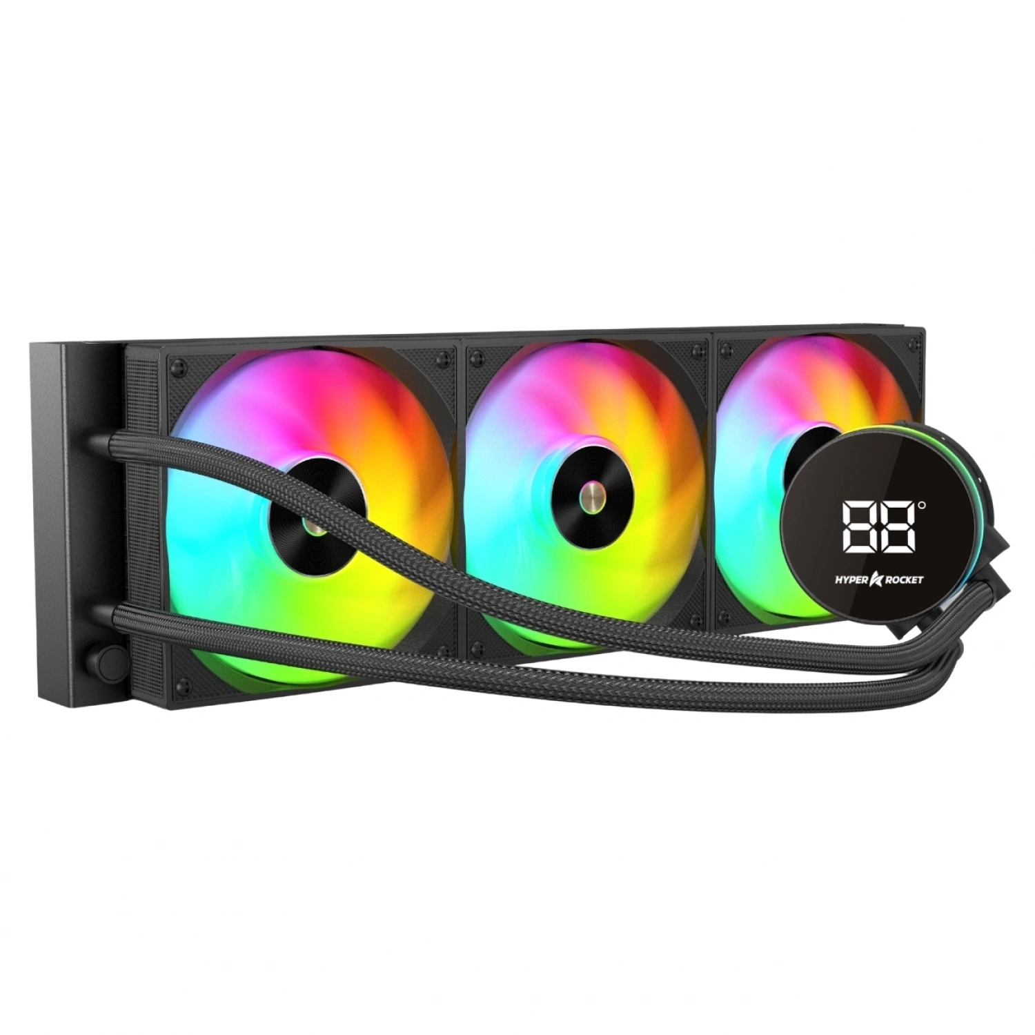 Hyper Rocket 360MM ARGB WL360YN Siyah Sıcaklık Göstergeli İşlemci Sıvı Soğutucu