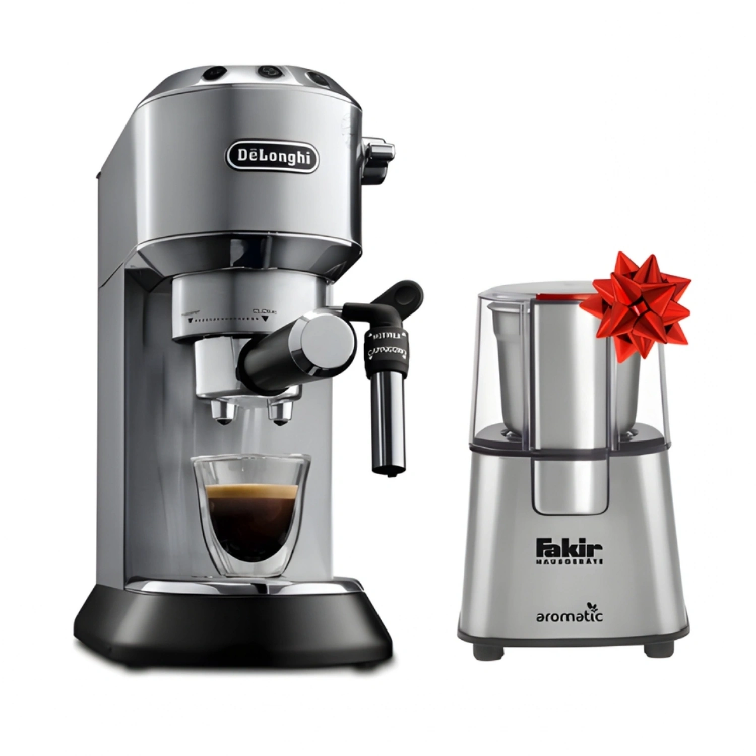 DeLonghi Dedica EC685.M Inox Espresso Makinesi + Fakir Aromatic Öğütücü HEDİYELİ Set