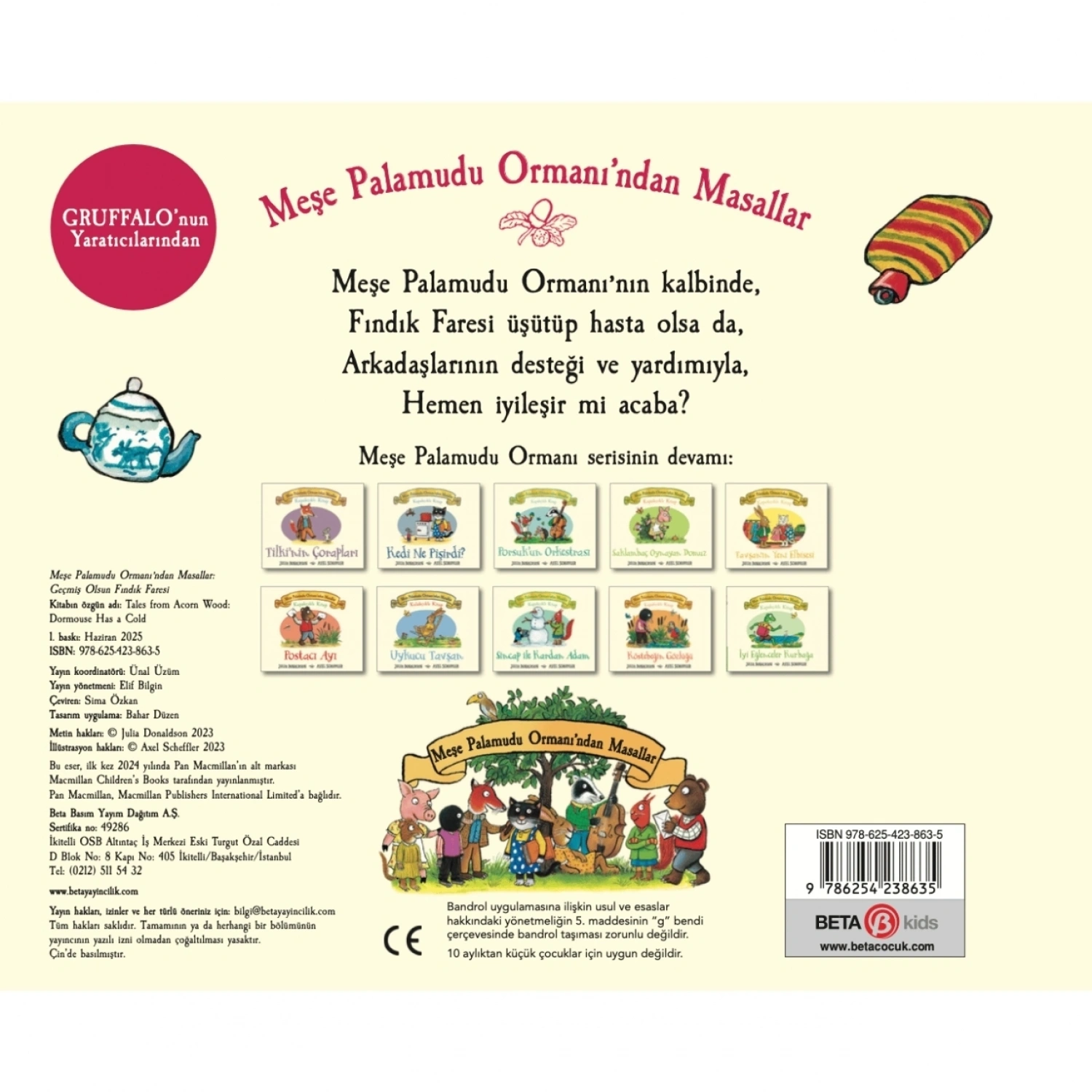 Beta Kids Meşe Palamudu Ormanından Masallar Geçmiş Olsun Fındık Faresi - Kapakçıklı Kitap