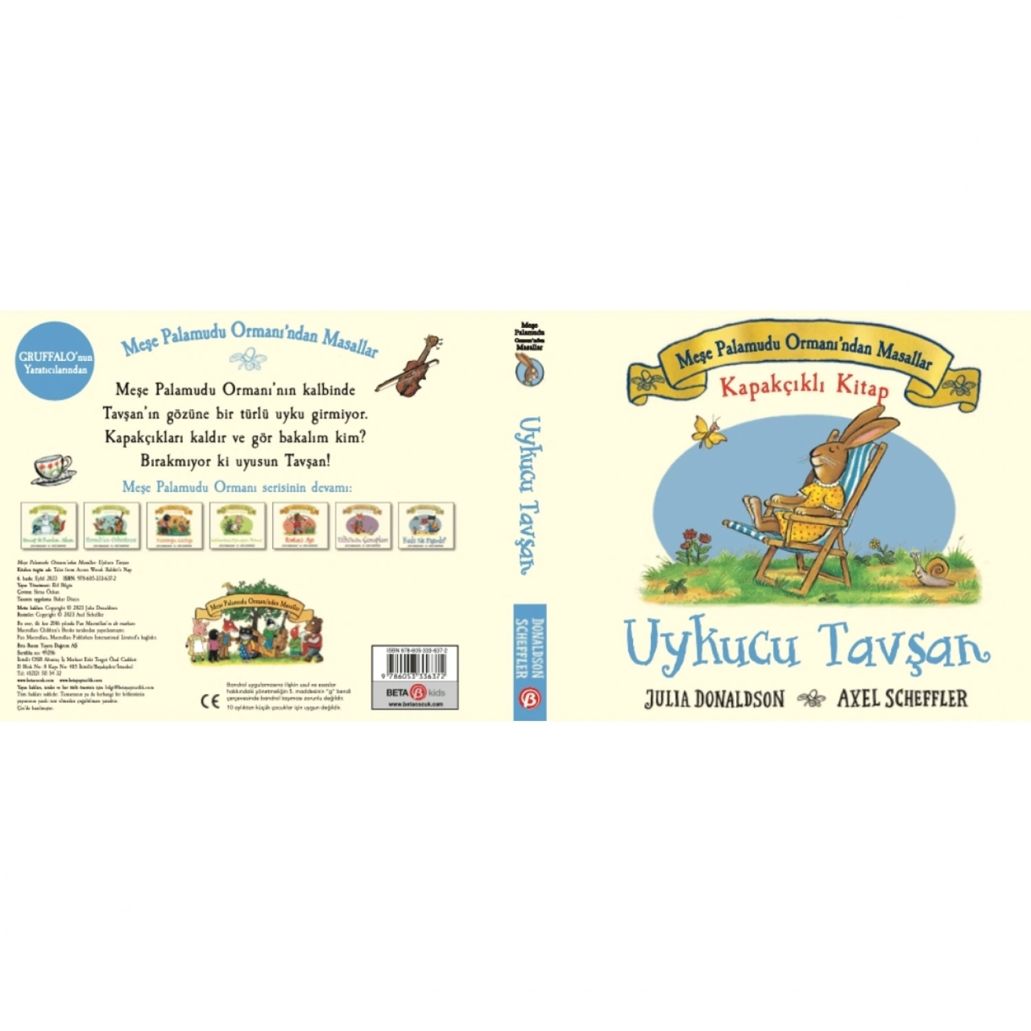 Beta Kids Meşe Palamudu Ormanından Masallar Uykucu Tavşan - Kapakçıklı Kitap