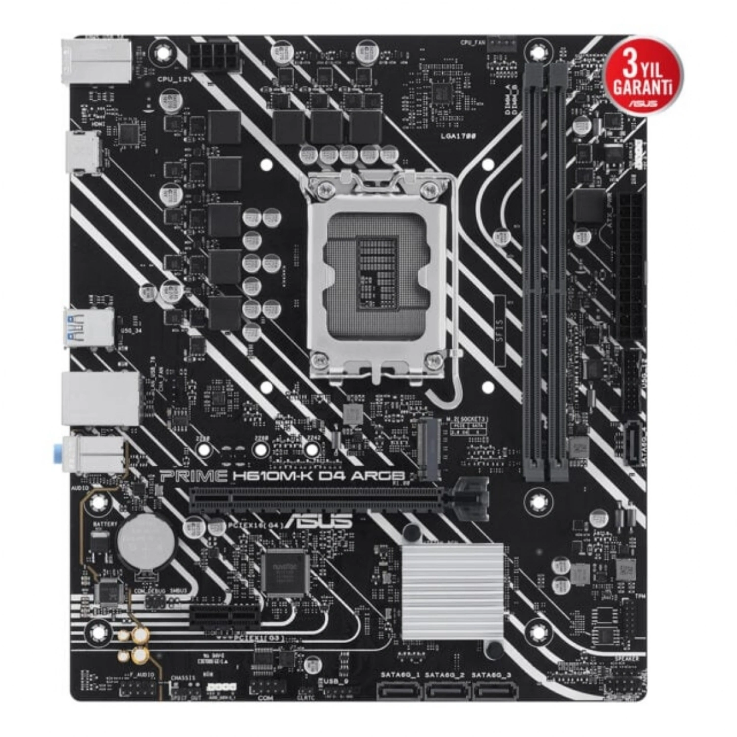 Intel Core i5-14400F 2.50GHz 14.Nesil + Asus Prime H610M-K ARGB 3200MHz DDR4 LGA1700 mATX Anakart Set