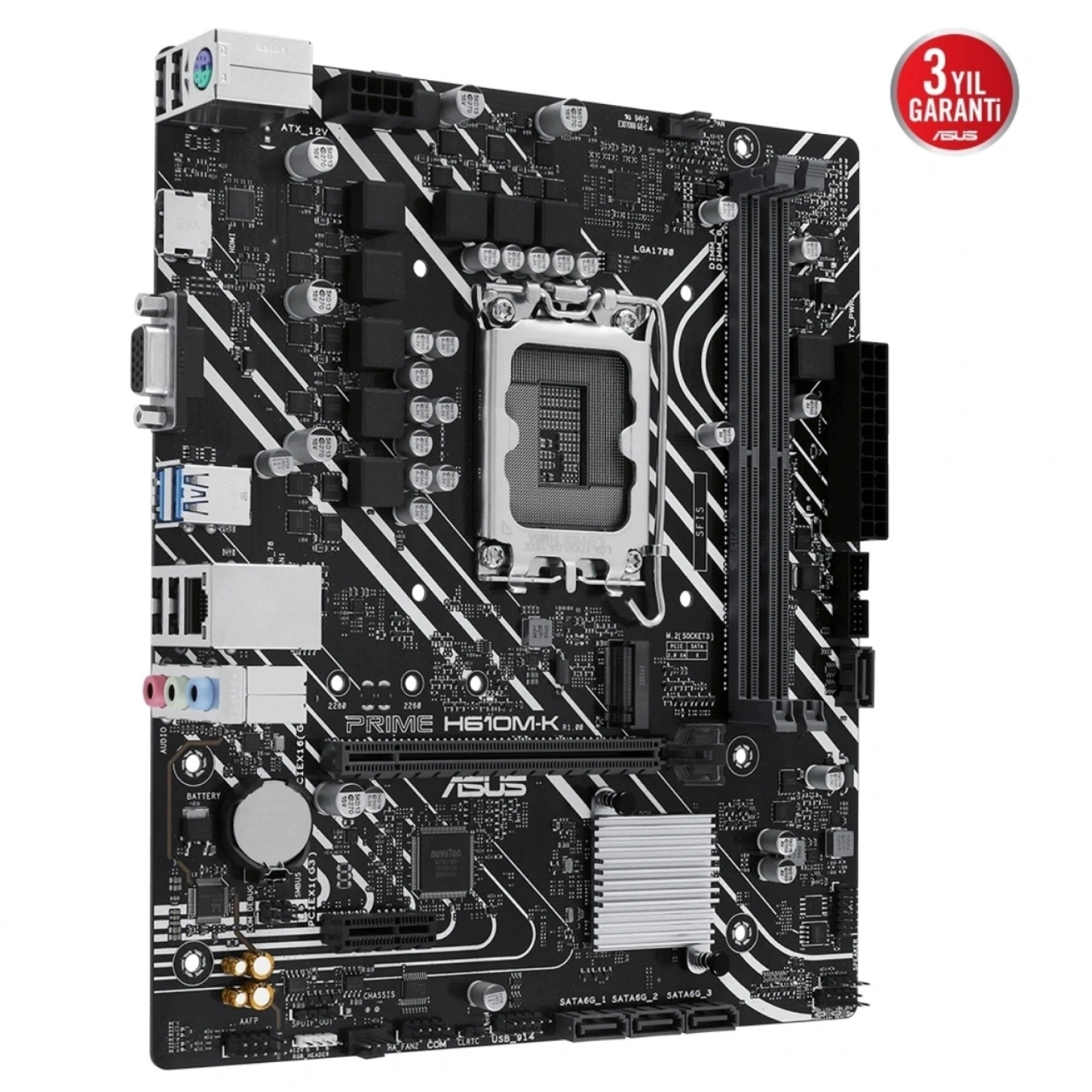 Intel Core i5-14400F 14.Nesil + Asus Prime H610M-K ARGB DDR5 5600MHz LGA1700 Anakart Set