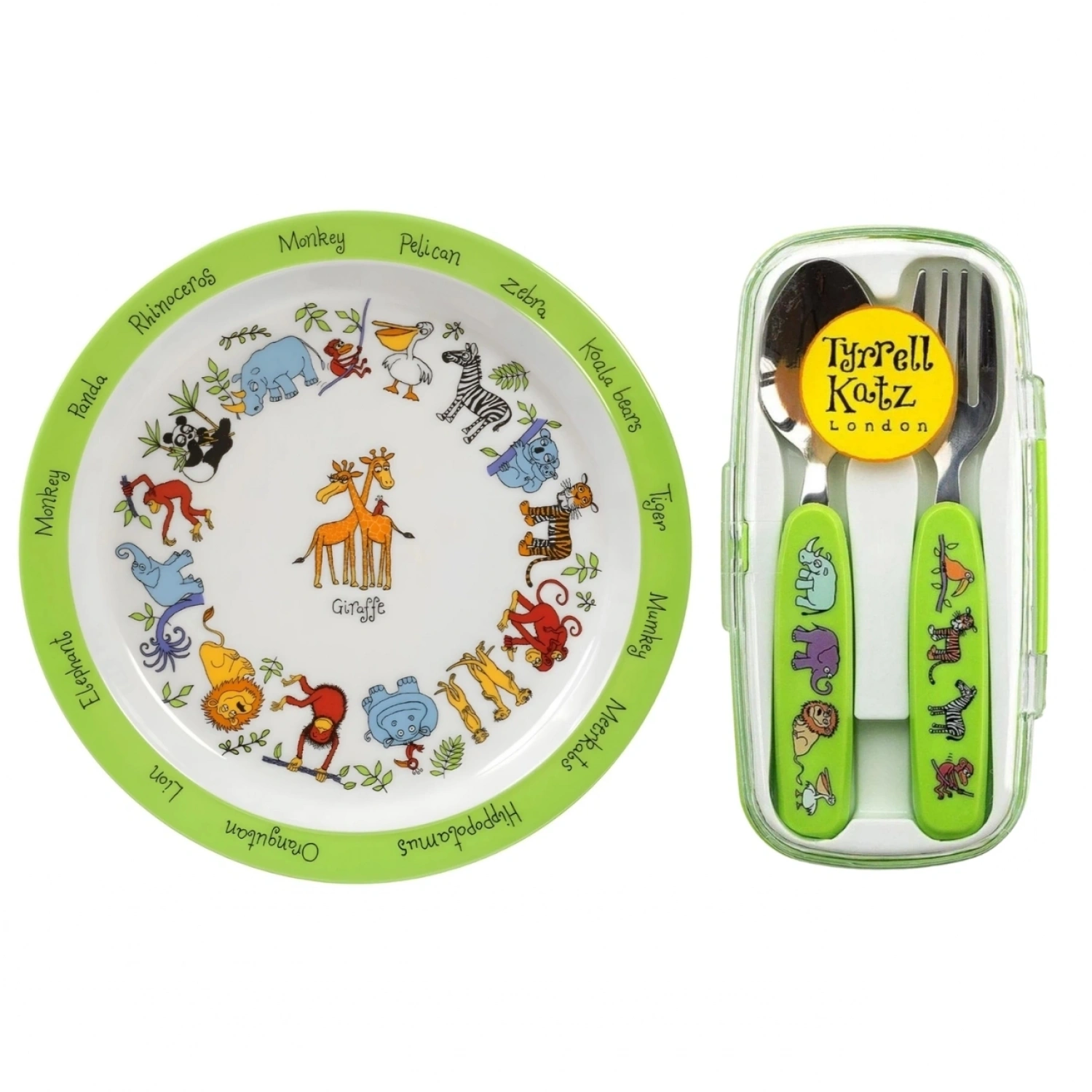 Tyrrell Katz Melamin Tabak - Kutulu Çatal Kaşık Seti // Jungle