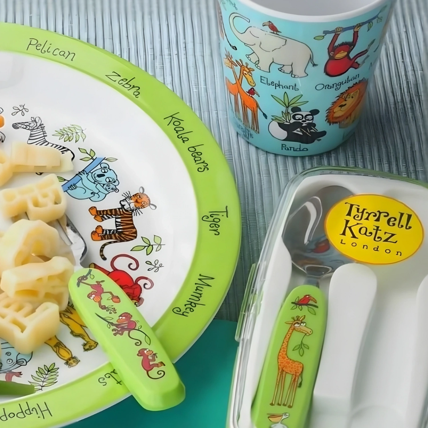 Tyrrell Katz Melamin Tabak - Kutulu Çatal Kaşık Seti // Jungle