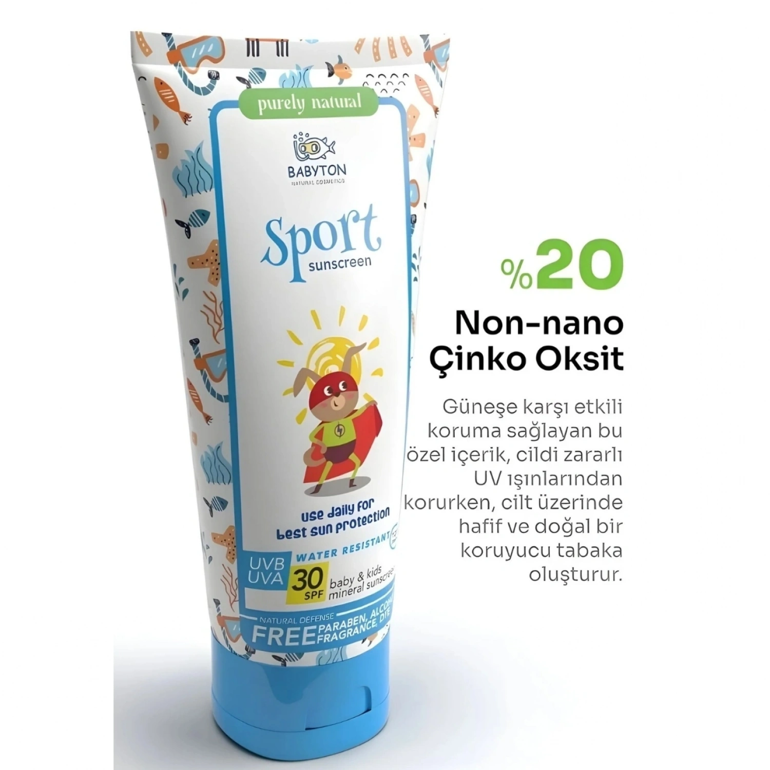 Babyton Suya Dayanıklı Güneş Koruyucu Krem 100 ml
