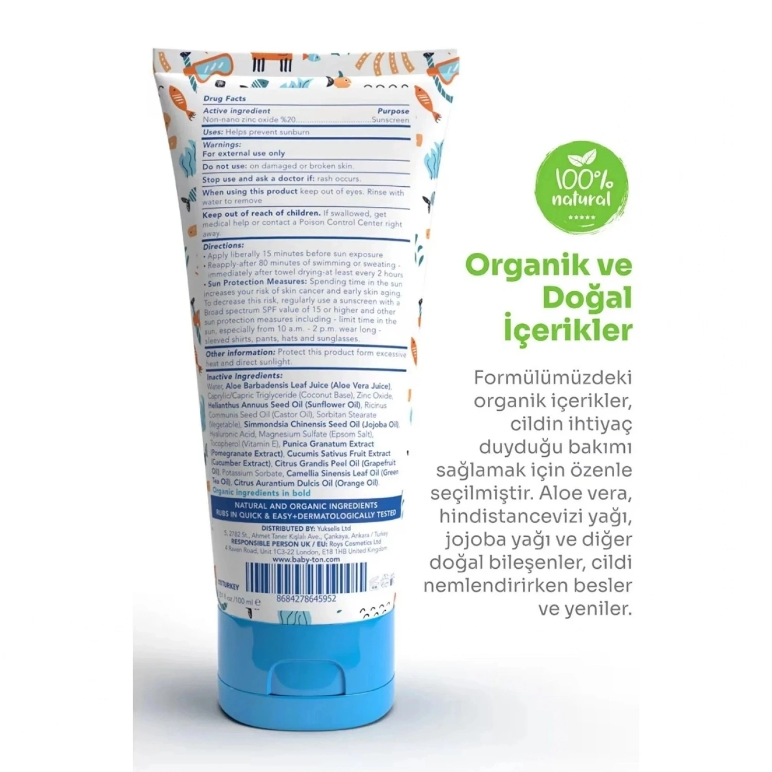 Babyton Suya Dayanıklı Güneş Koruyucu Krem 100 ml