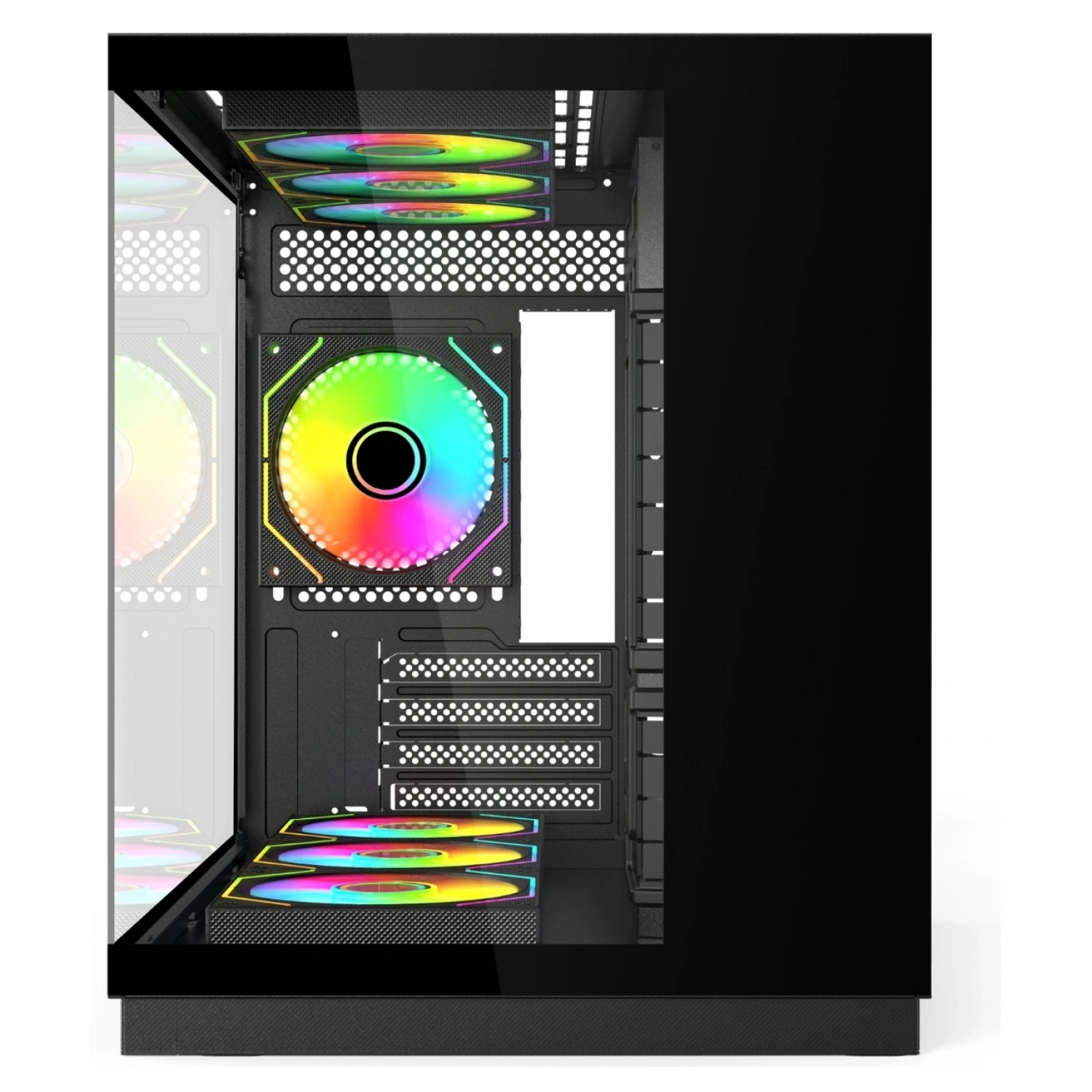 Hyper Rocket V332 Micro-ATX 7 Argb Fan Siyah Oyuncu Kasası