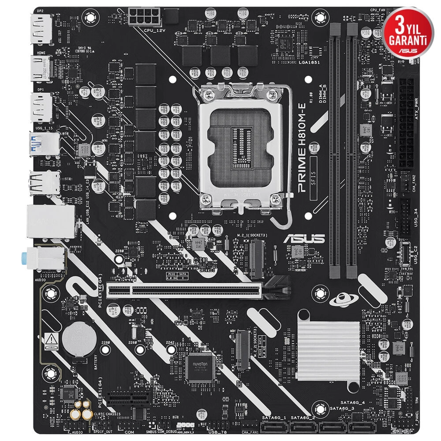 ASUS PRIME H810M-E-CSM INTEL 1851 ANAKART