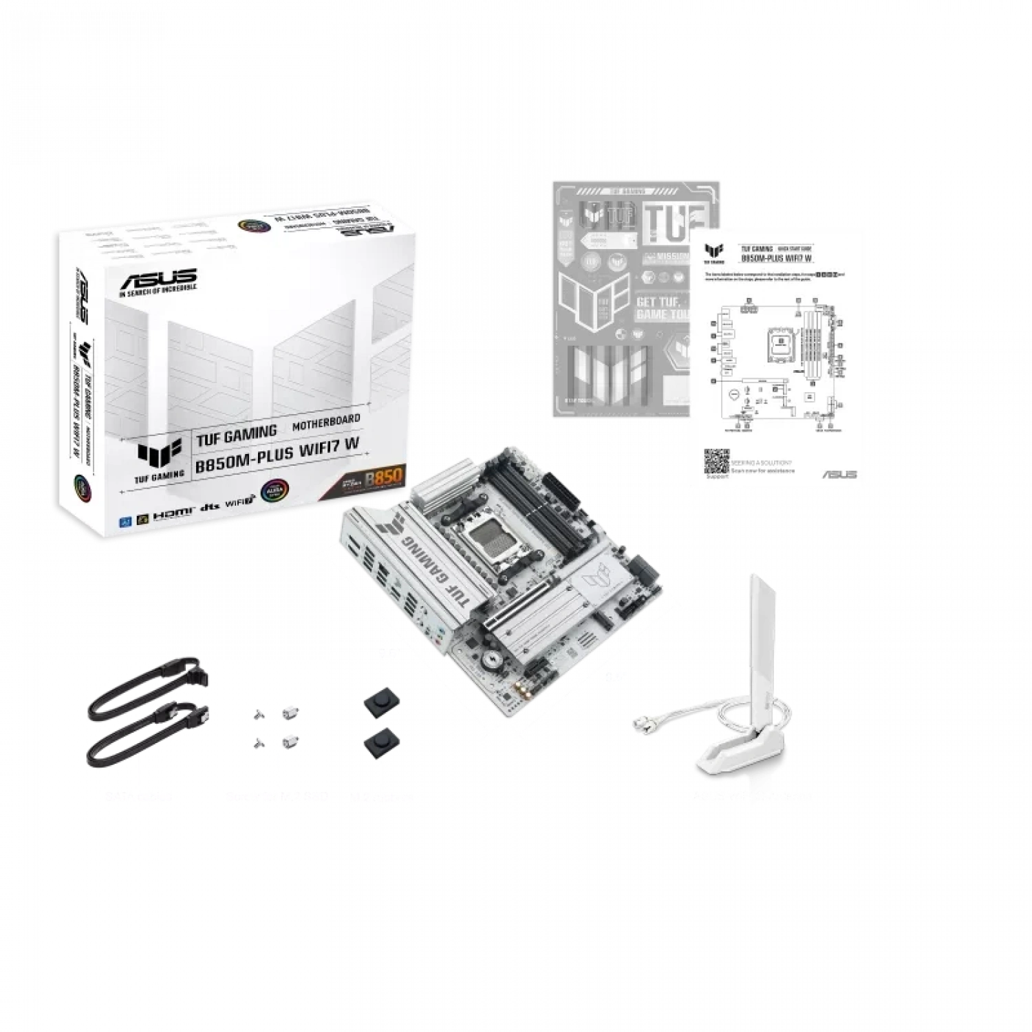 ASUS TUF GAMING B850M-PLUS WIFI 7 AMD ANAKART BEYAZ