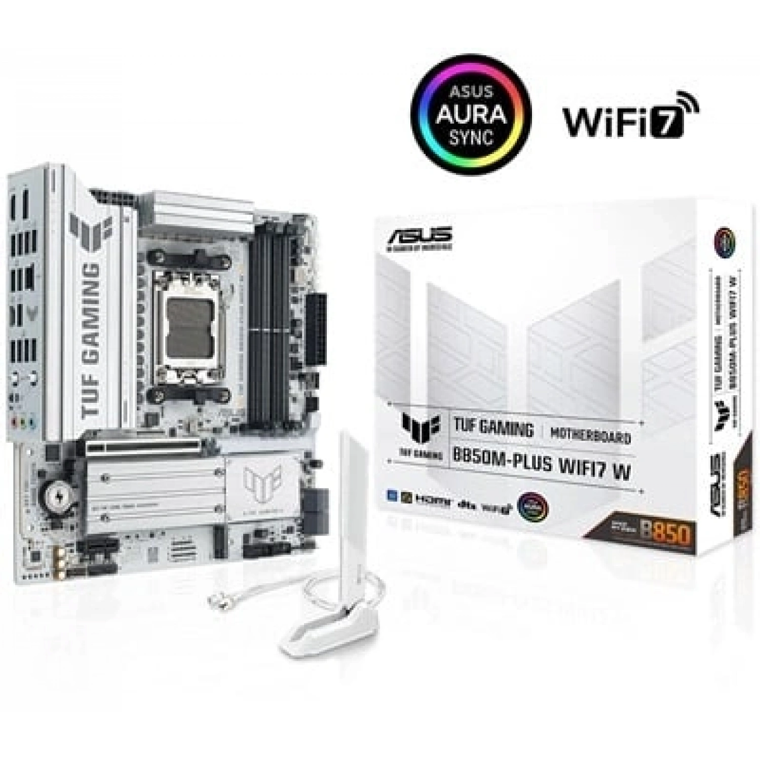 ASUS TUF GAMING B850M-PLUS WIFI 7 AMD ANAKART BEYAZ