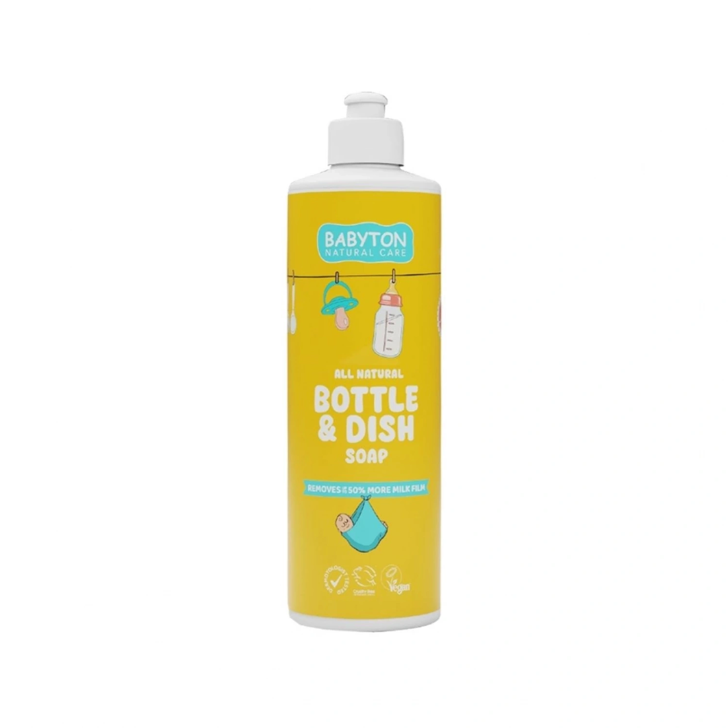 Babyton Doğal Emzik ve Biberon Temizleyicisi Bitkisel Elde Bulaşık Sabunu 500ml