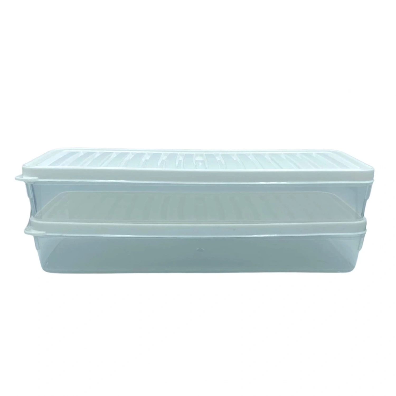 bigmate 2li Şeffaf Saklama Kabı Beyaz 2x1 Lt BGMT1115 Mikrodalga Buzdolabı ve Dondurucu Uyumlu Düze