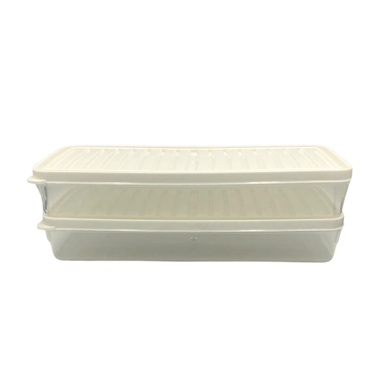 bigmate 2li Şeffaf Saklama Kabı Krem 2x1 Lt BGMT1115 Mikrodalga Buzdolabı ve Dondurucu Uyumlu Düzen