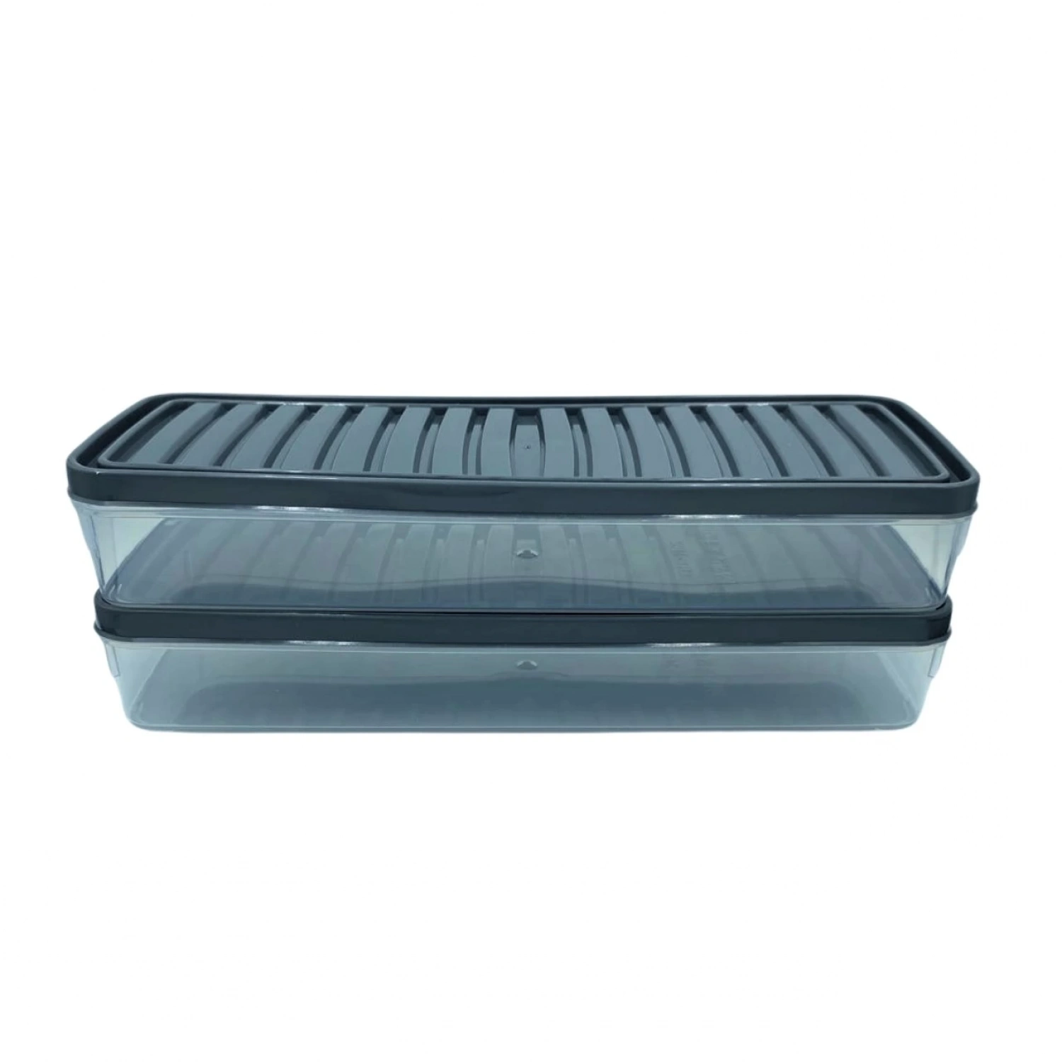 bigmate 2li Şeffaf Saklama Kabı Siyah 2x1 Lt BGMT1115 Mikrodalga Buzdolabı ve Dondurucu Uyumlu Düze