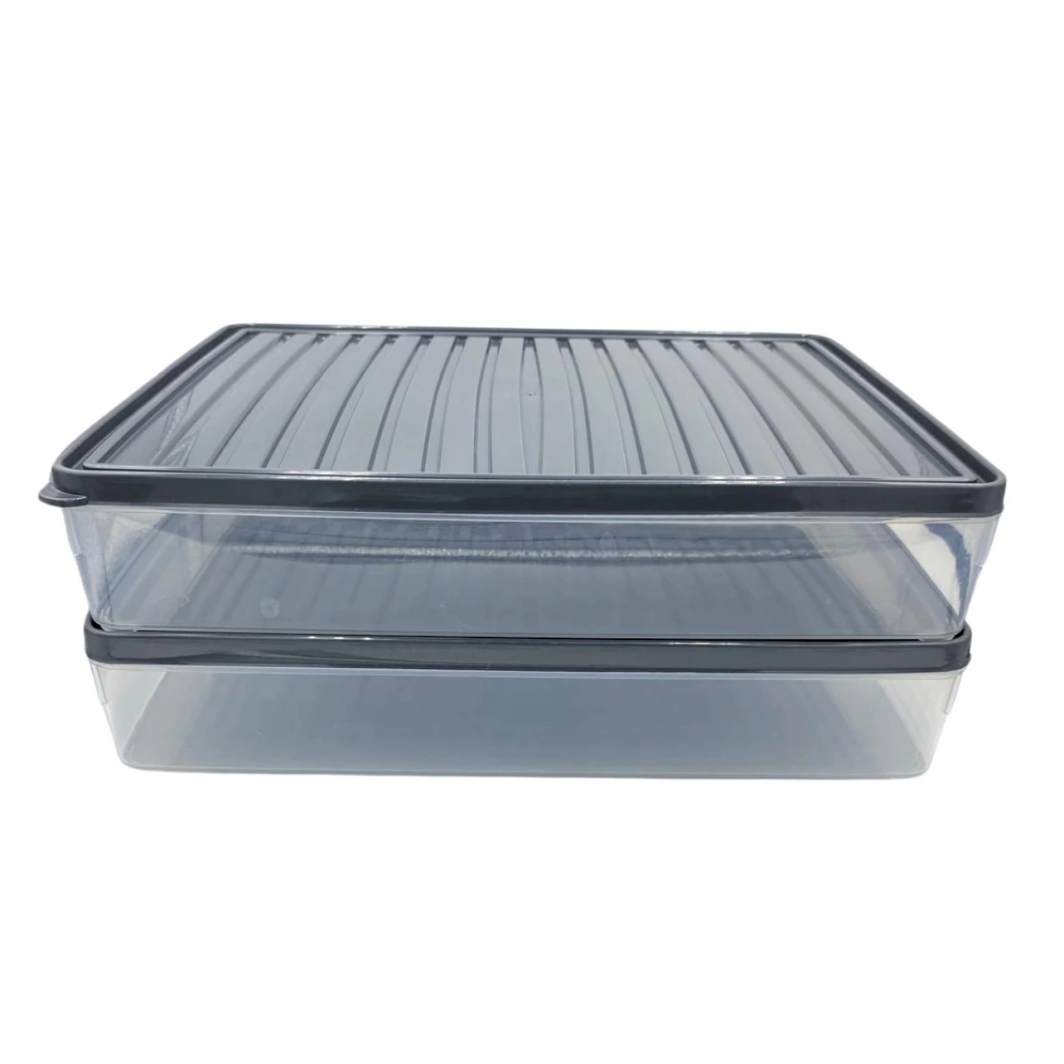 bigmate 2li Şeffaf Saklama Kabı Siyah 2x2,5 Lt BGMT2225 Mikrodalga Buzdolabı ve Dondurucu Uyumlu Dü