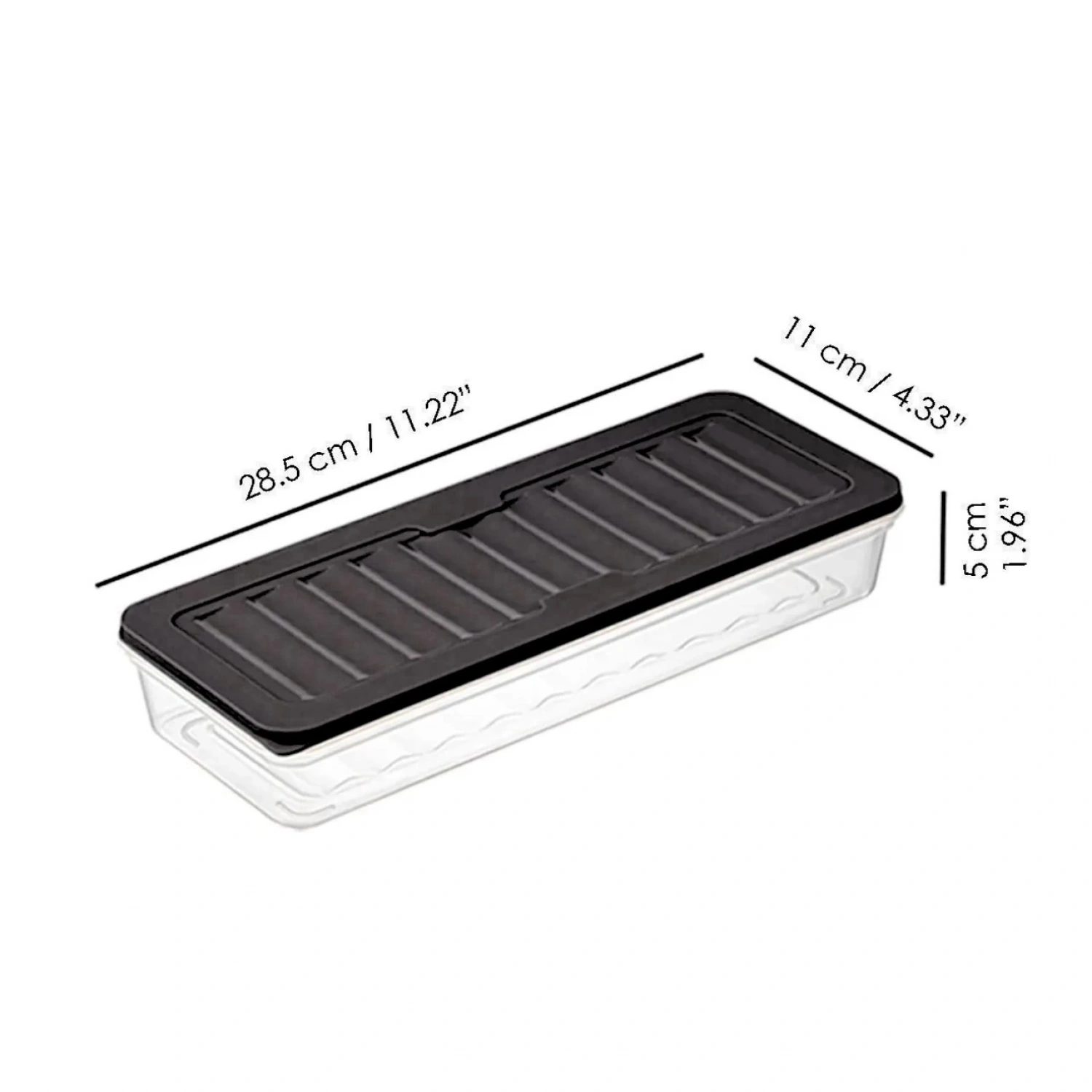 bigmate 4lü Şeffaf Saklama Kabı Siyah 4x1 Lt BGMT1515 Mikrodalga Buzdolabı ve Dondurucu Uyumlu Düze