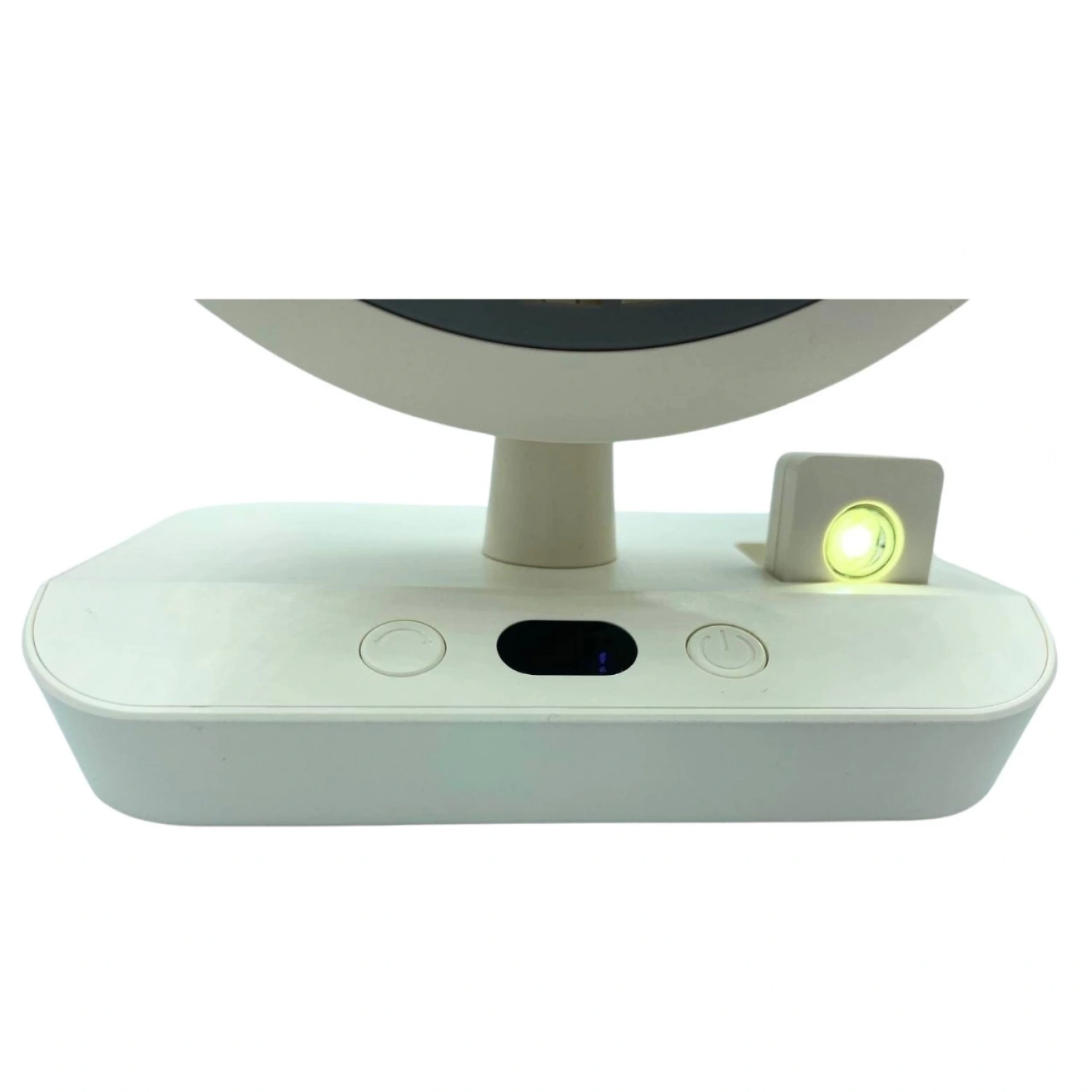 bigmate Beyaz Mini Masa Fanı Taşınabilir Serinletici Işıklı Şarjlı 4 Kademeli Döner Başlıklı Vantila