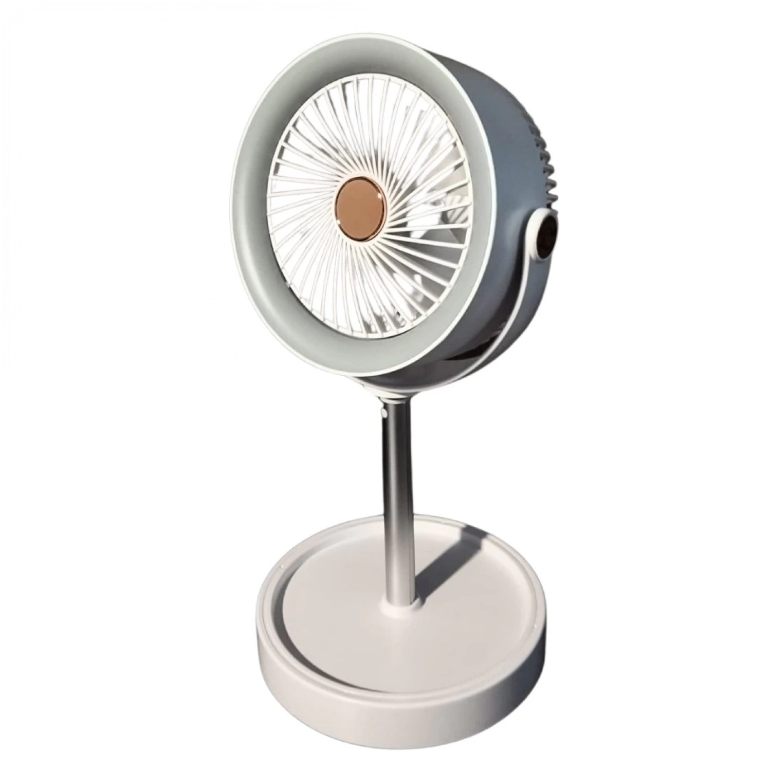 bigmate Gri Masa Tipi Midi Fan – Taşınabilir Şarjlı Kademeli Hız ve Yükseklik Ayarı YS2298B