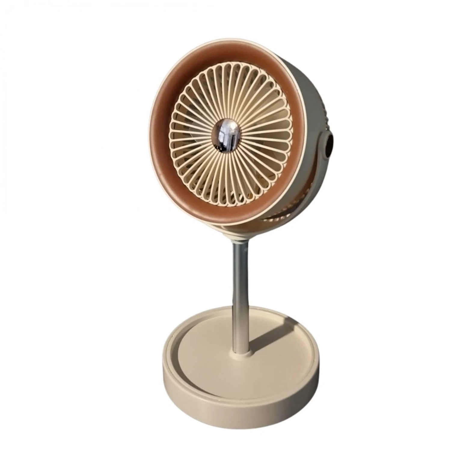 bigmate Krem Masa Tipi Midi Fan – Taşınabilir Şarjlı Kademeli Hız ve Yükseklik Ayarı YS2298A