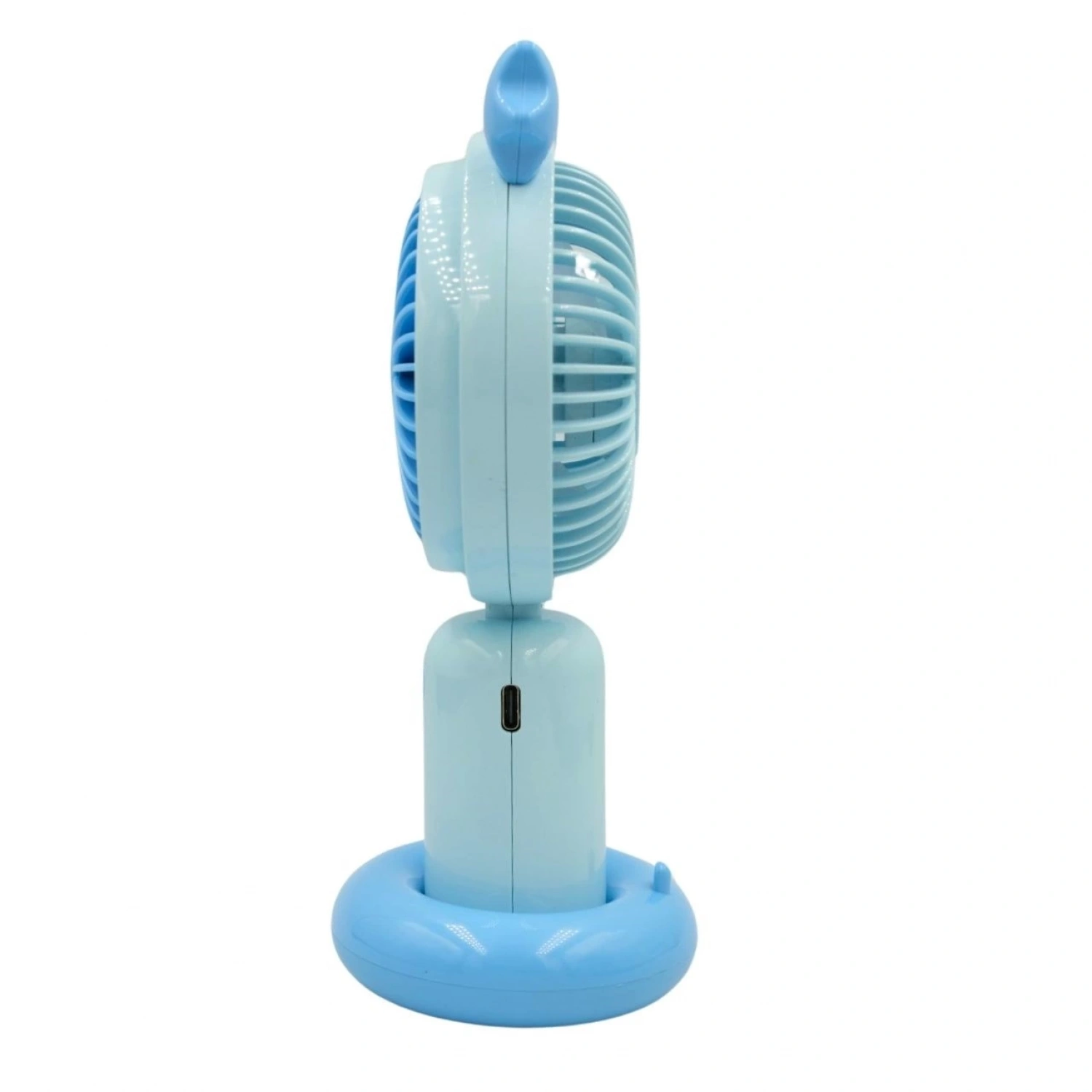 bigmate Mini El Fanı Taşınabilir Serinletici Işıklı Şarjlı Mavi Vantilatör 2 Kademeli Hız Ayarı YM88