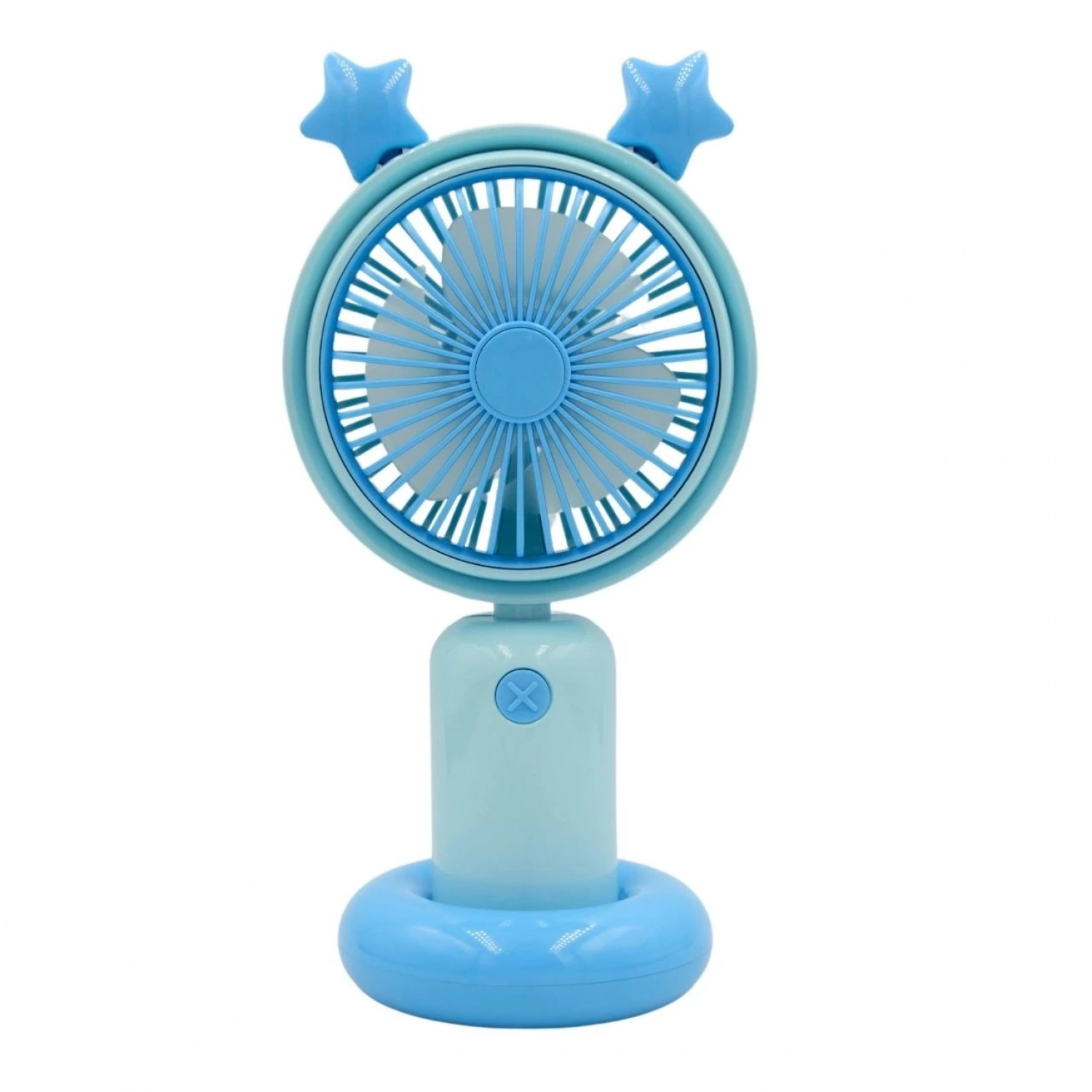 bigmate Mini El Fanı Taşınabilir Serinletici Işıklı Şarjlı Mavi Vantilatör 2 Kademeli Hız Ayarı YM88