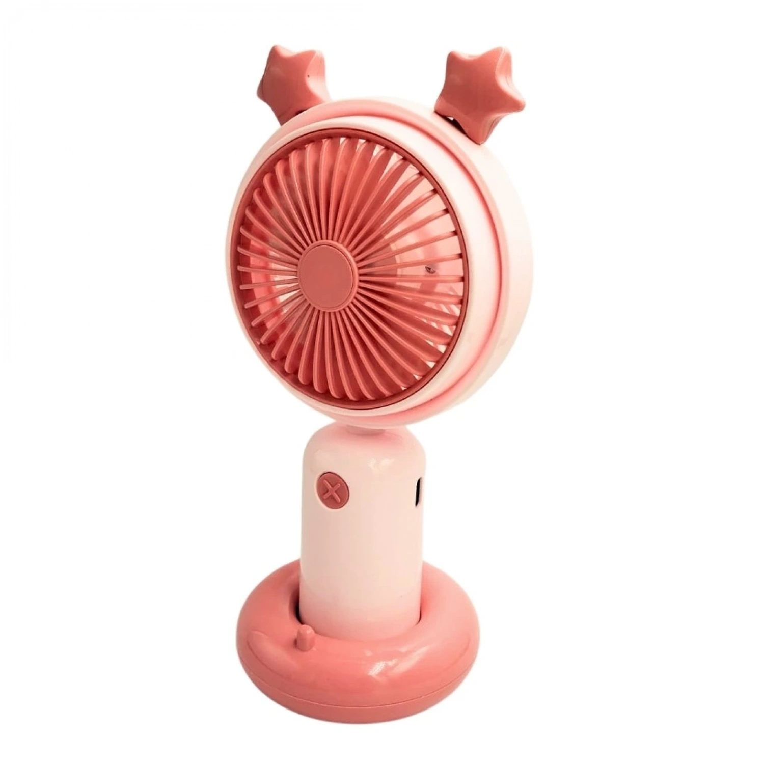 bigmate Mini El Fanı Taşınabilir Serinletici Işıklı Şarjlı Pembe Vantilatör 2 Kademeli Hız Ayarı YM8