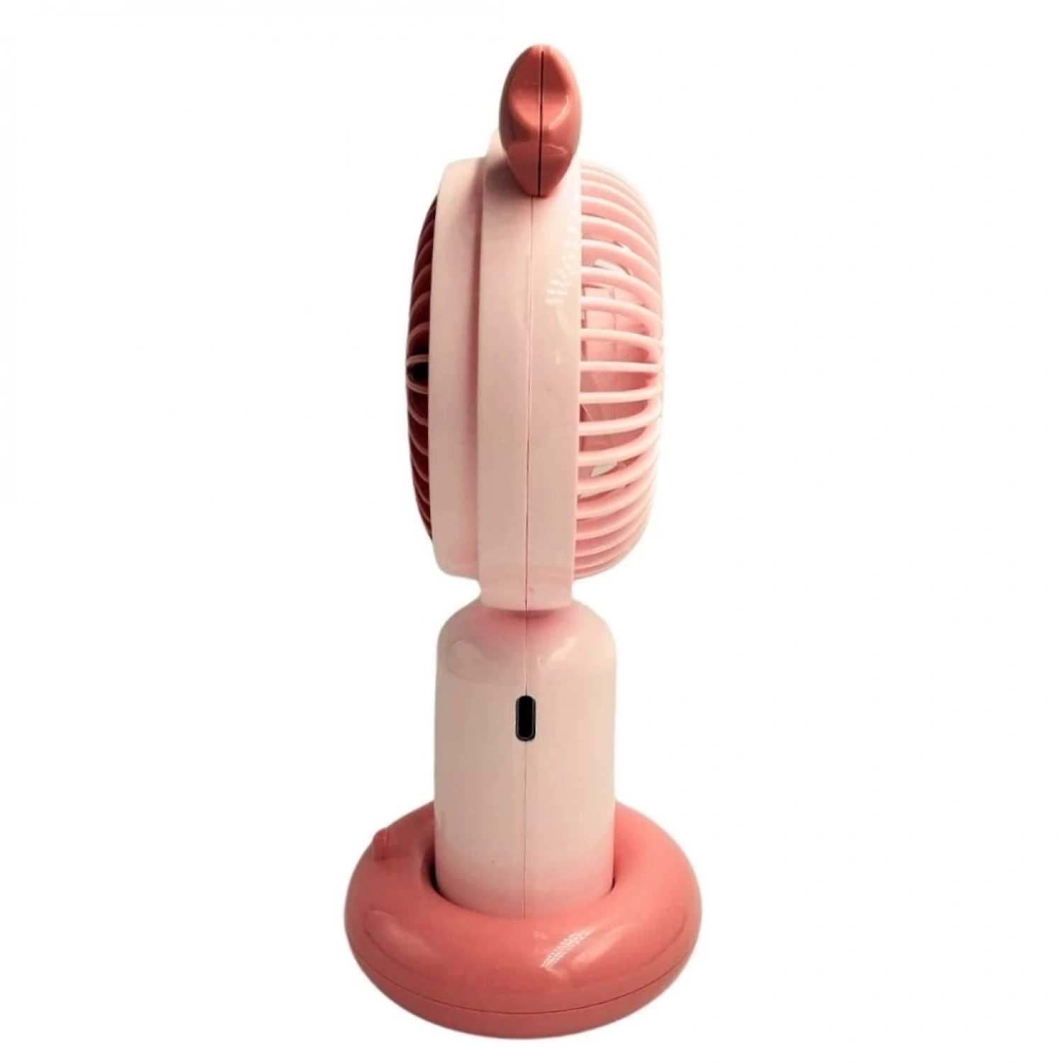 bigmate Mini El Fanı Taşınabilir Serinletici Işıklı Şarjlı Pembe Vantilatör 2 Kademeli Hız Ayarı YM8