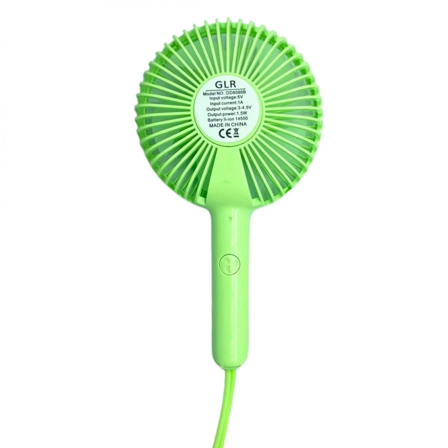 bigmate Mini El Fanı Taşınabilir Serinletici Şarjlı Yeşil Vantilatör 3 Kademeli Hız Ayarı YS2289