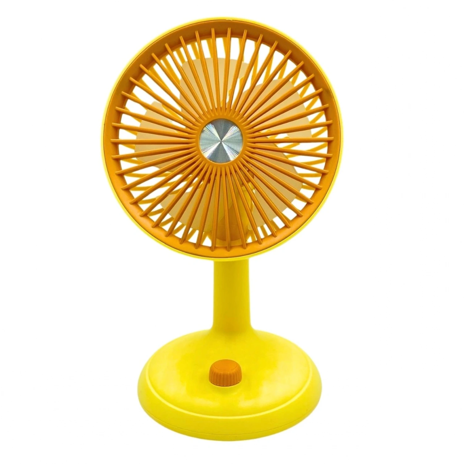 bigmate Mini Masa Fanı Taşınabilir Serinletici Şarjlı Sarı Vantilatör 3 Kademeli Hız Ayarı YM88160