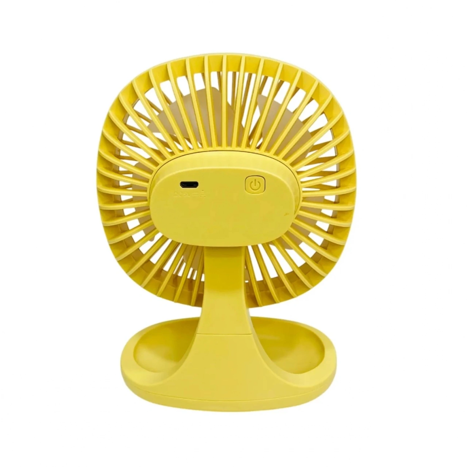 bigmate Mini Masa Fanı Taşınabilir Serinletici Şarjlı Sarı Vantilatör 3 Kademeli Hız Ayarı YM88192A