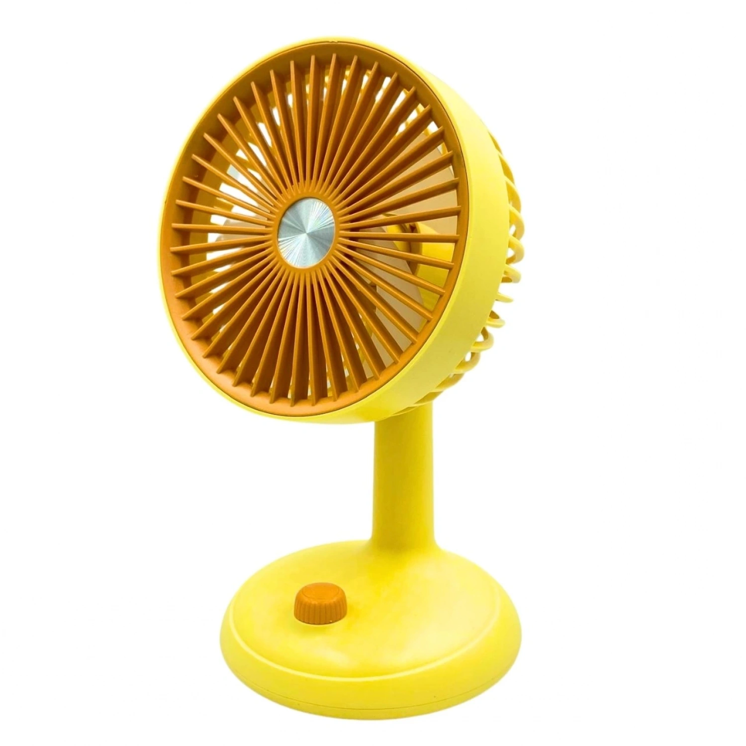 bigmate Mini Masa Fanı Taşınabilir Serinletici Şarjlı Sarı Vantilatör 3 Kademeli Hız Ayarı YM88160
