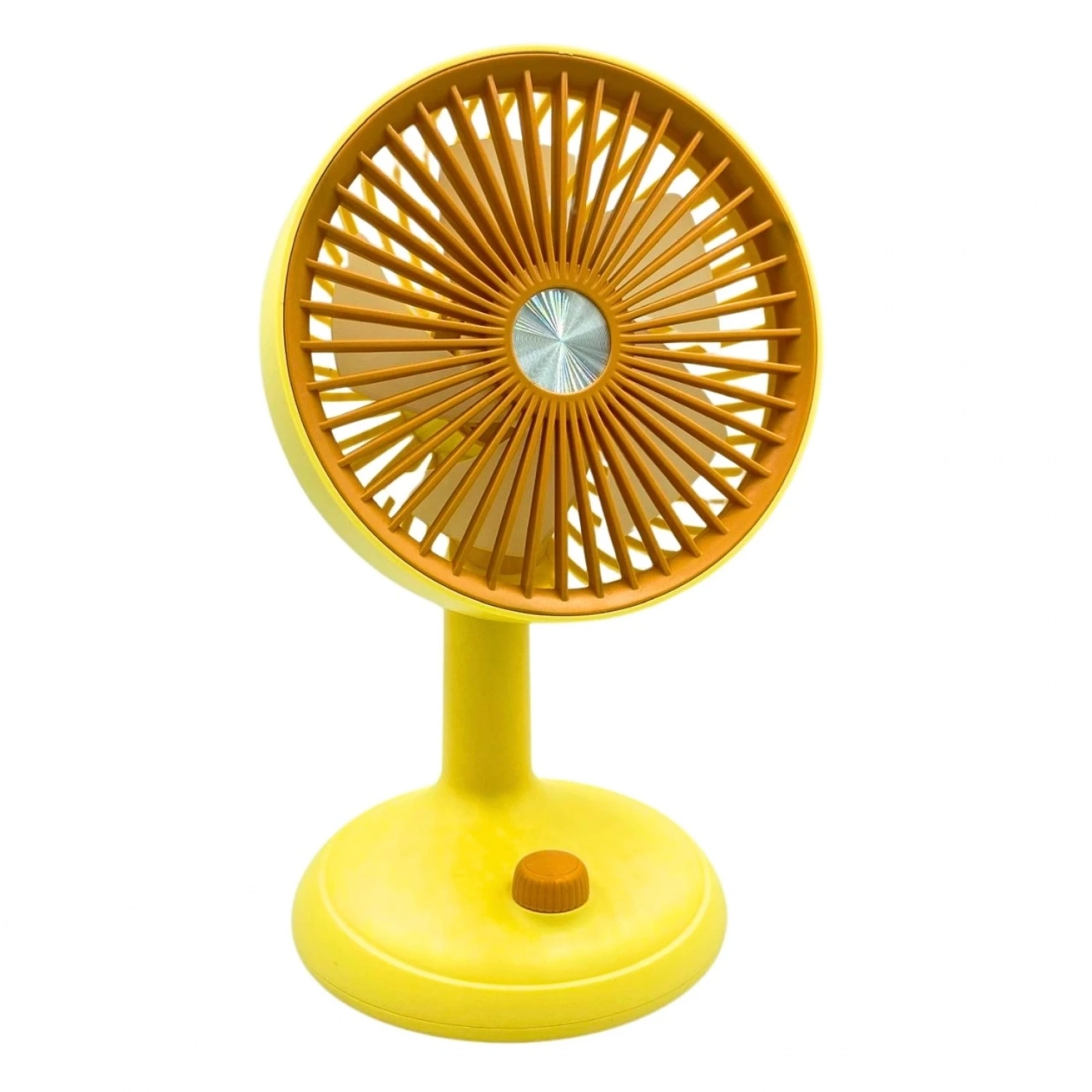 bigmate Mini Masa Fanı Taşınabilir Serinletici Şarjlı Sarı Vantilatör 3 Kademeli Hız Ayarı YM88160