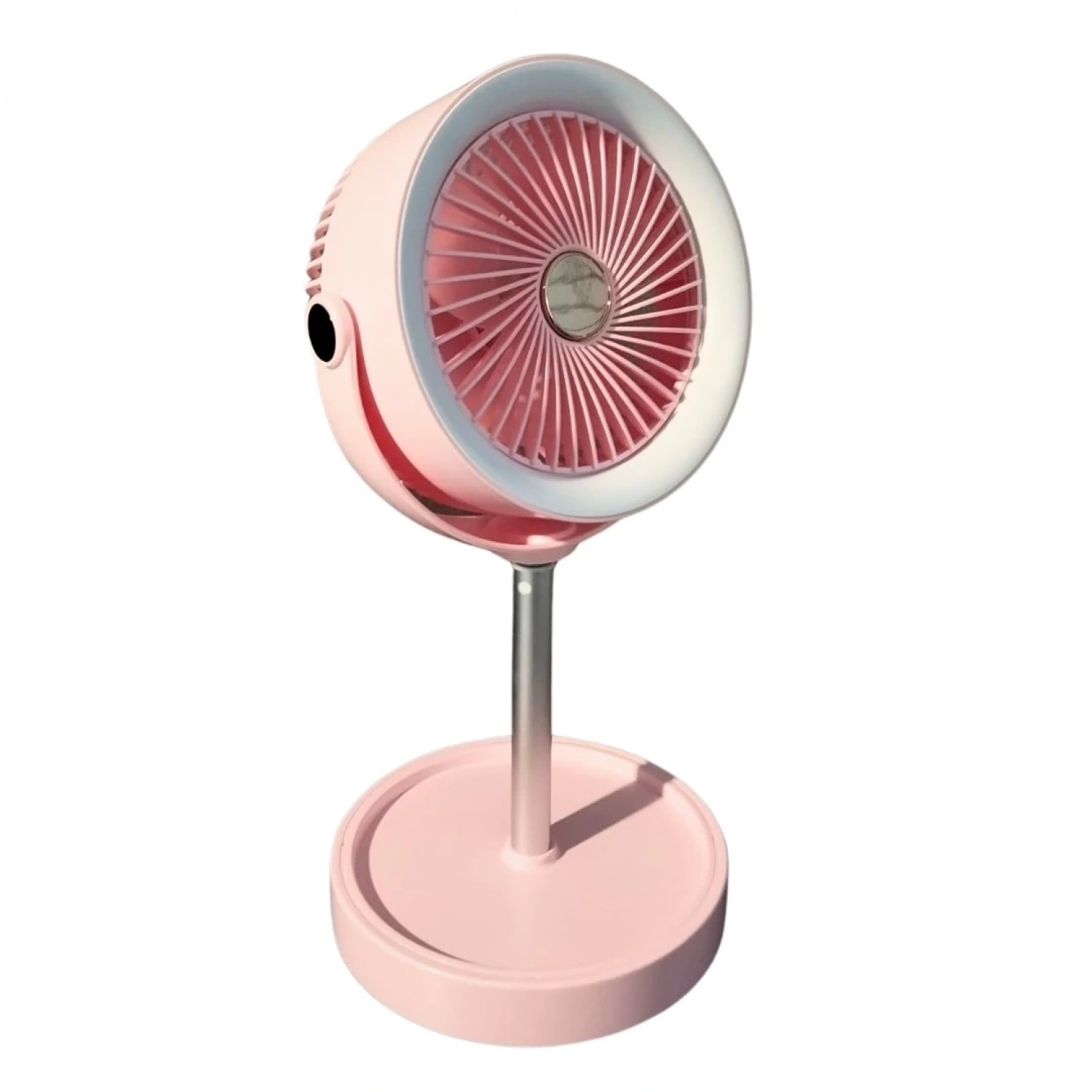 bigmate Pembe Masa Tipi Midi Fan – Taşınabilir Şarjlı Kademeli Hız ve Yükseklik Ayarı YS2298B