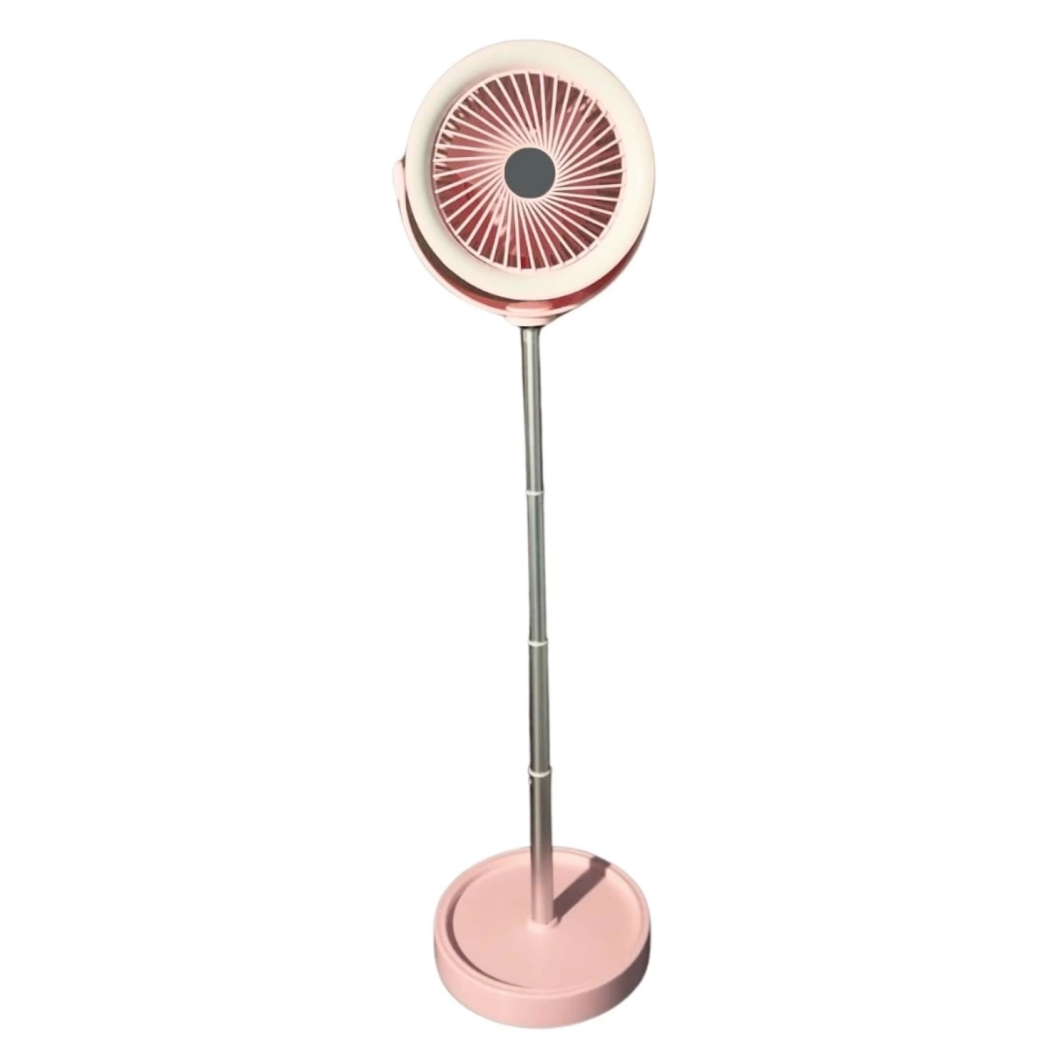 bigmate Pembe Masa Tipi Midi Fan – Taşınabilir Şarjlı Kademeli Hız ve Yükseklik Ayarı YS2298B